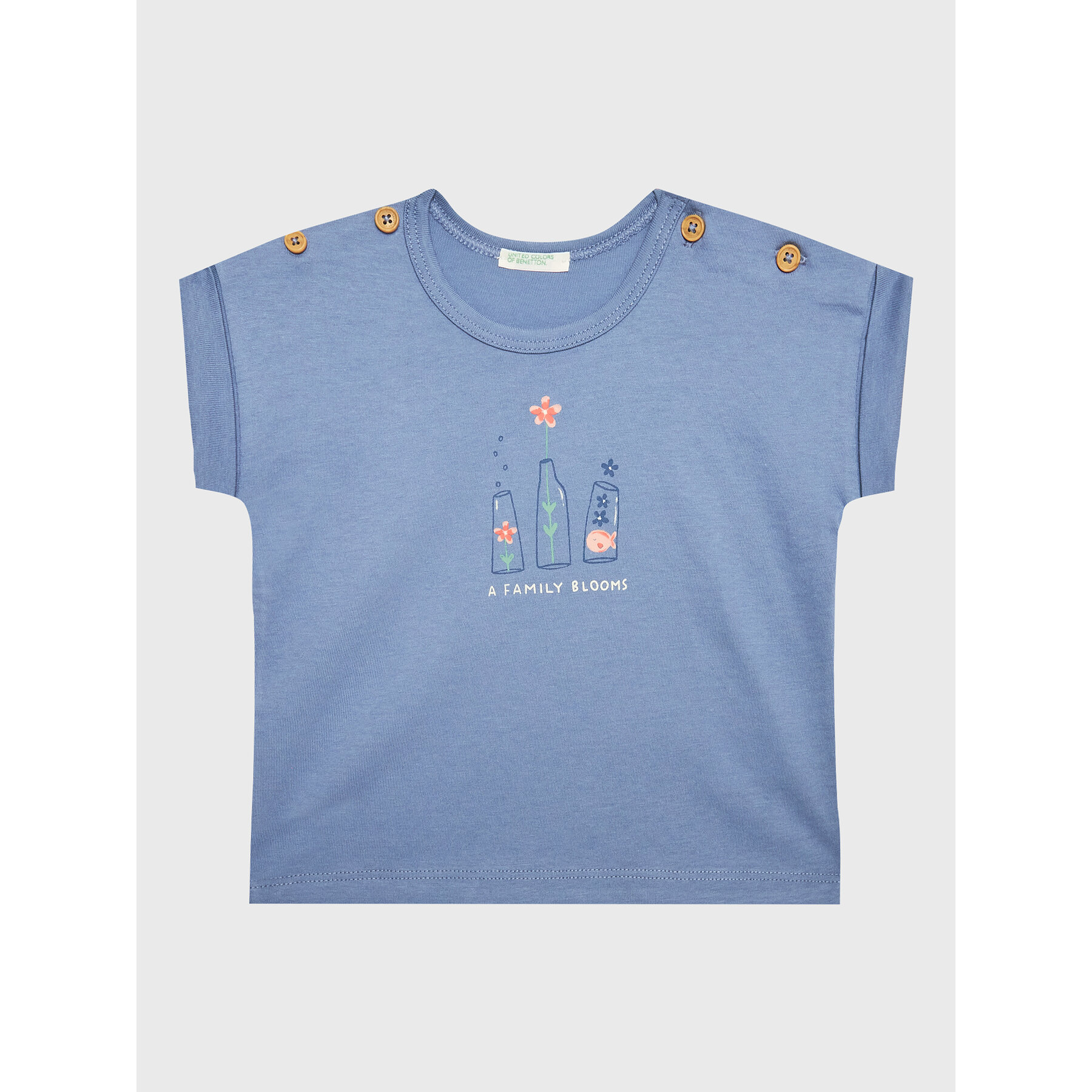 United Colors Of Benetton T-shirt 3096A102A Blu Regular Fit
