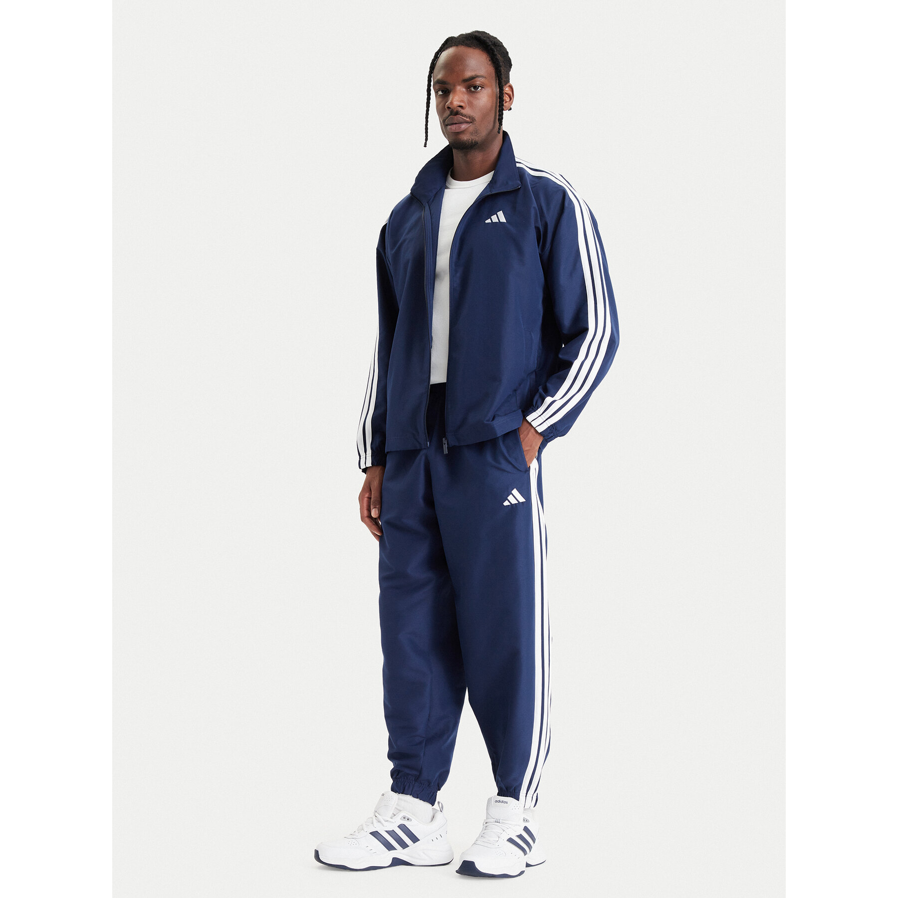 adidas Jogginganzug 3-Stripes Woven KX5609 Blau Regular Fit