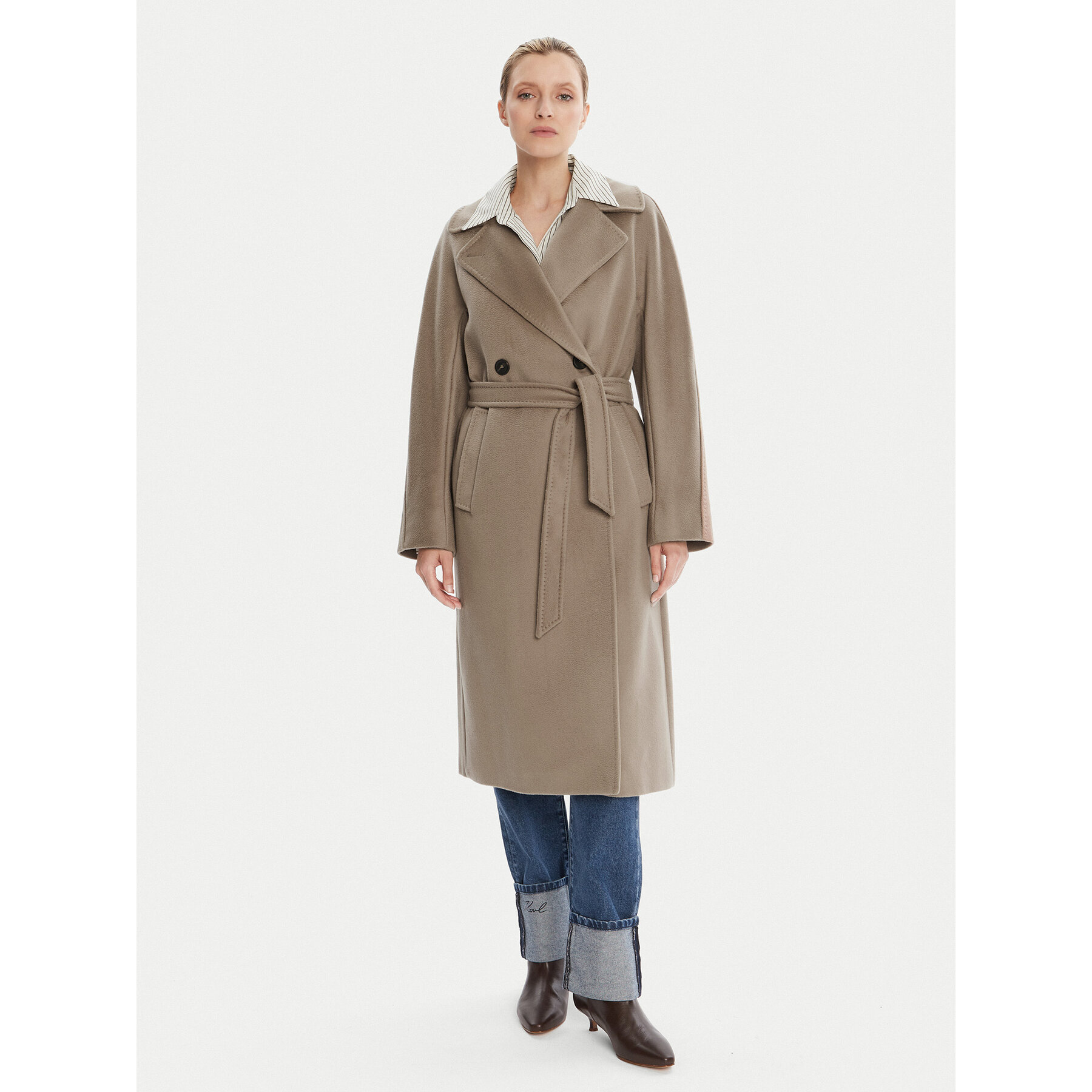 Weekend Max Mara Wollmantel Resina 2525016031 Braun Regular Fit