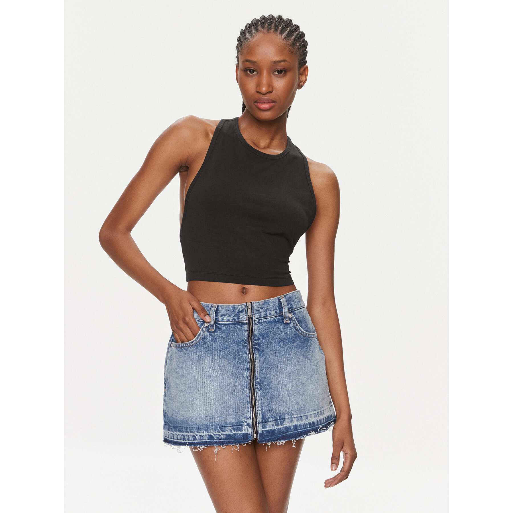 Calvin Klein Swimwear Calvin Klein Swimwear Τοπ KW0KW02481 Μαύρο Slim Fit