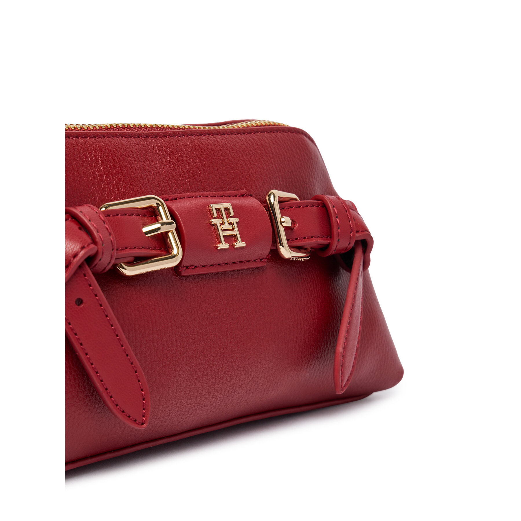 Geantă Tommy Hilfiger Th Buckle  AW0AW19511 Roșu
