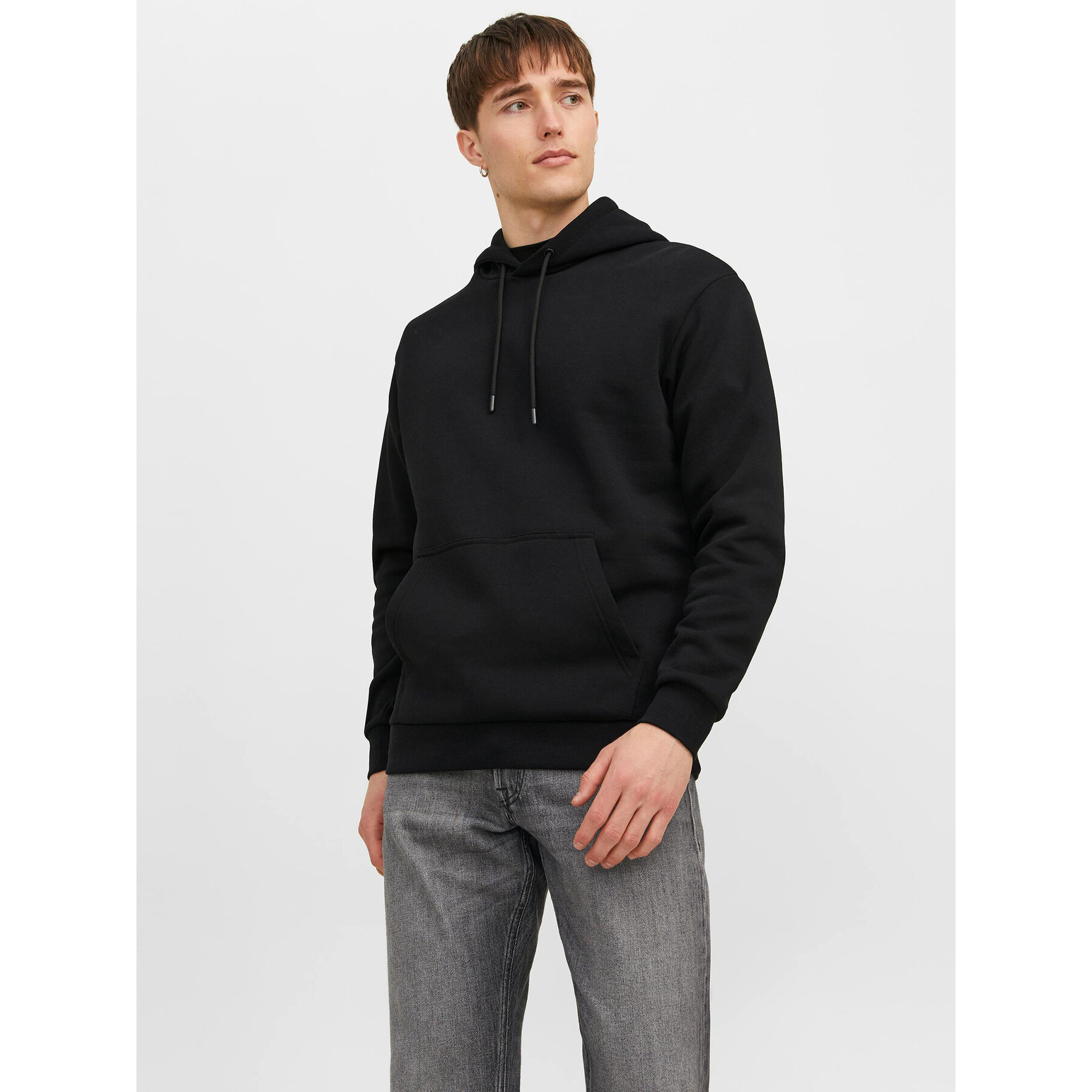 Jack & Jones Sweatshirt Bradley 12249340 Schwarz Relaxed Fit