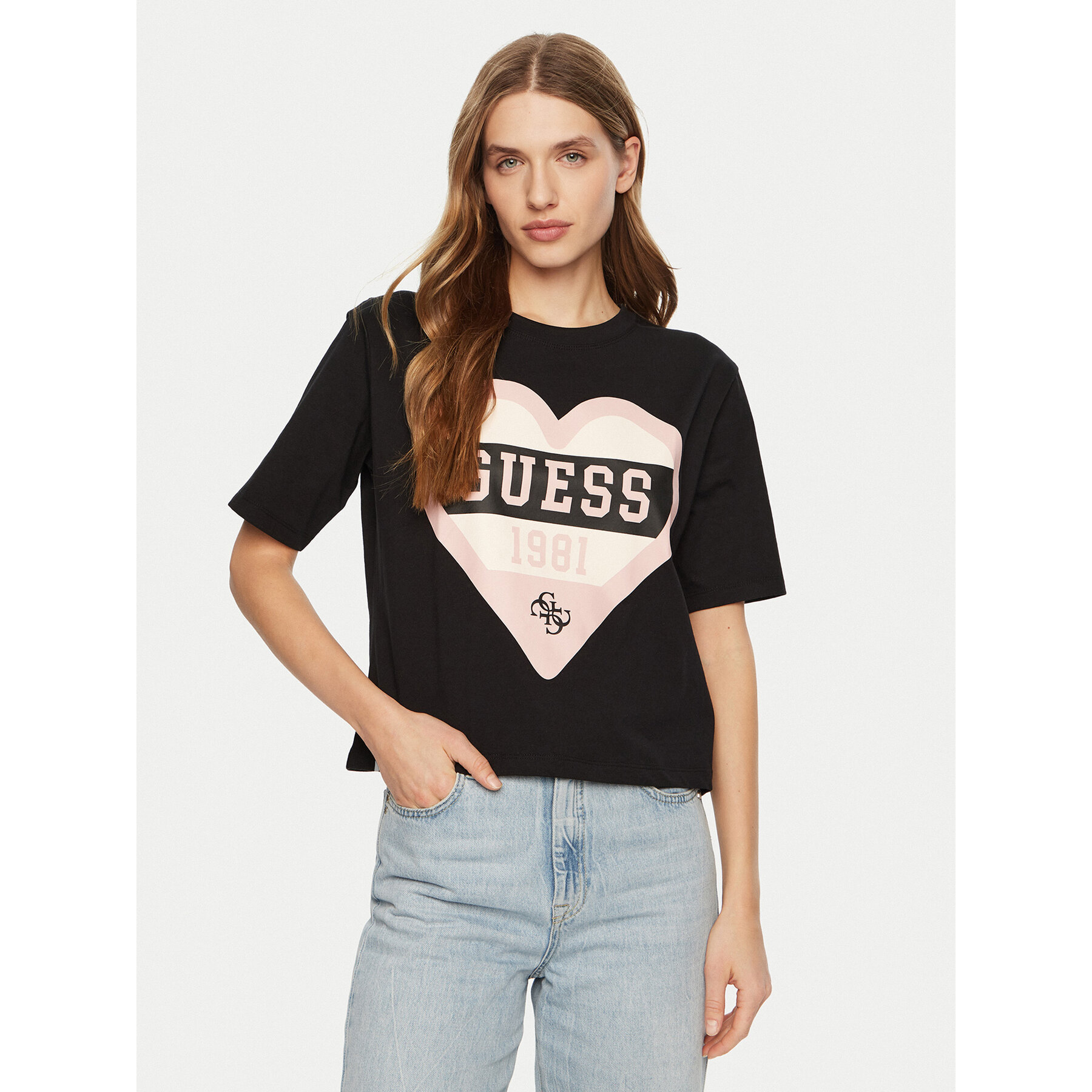Guess T-shirt V5RI01 I3Z14 Nero Regular Fit