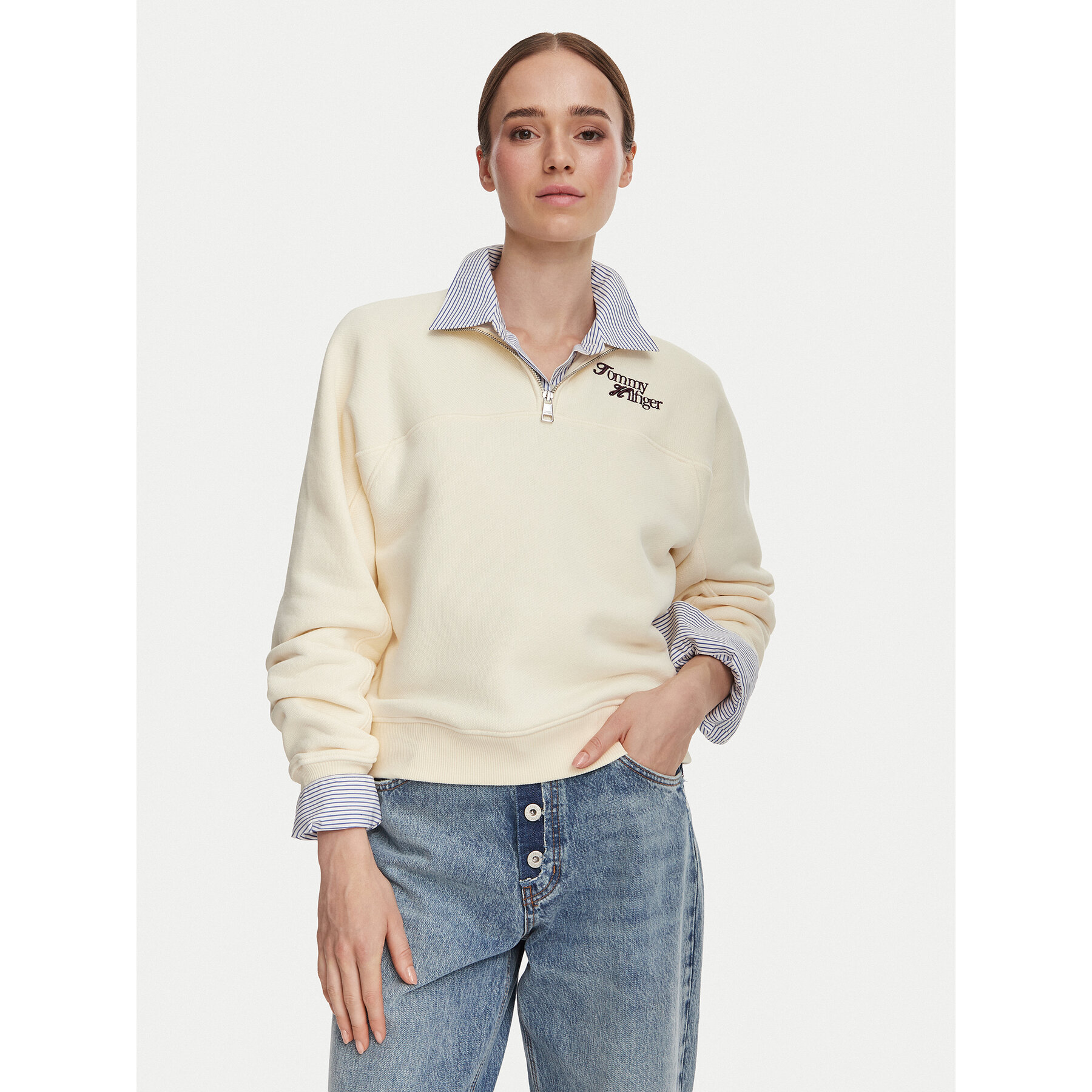 Tommy Hilfiger Sweatshirt WW0WW51878 Beige Regular Fit