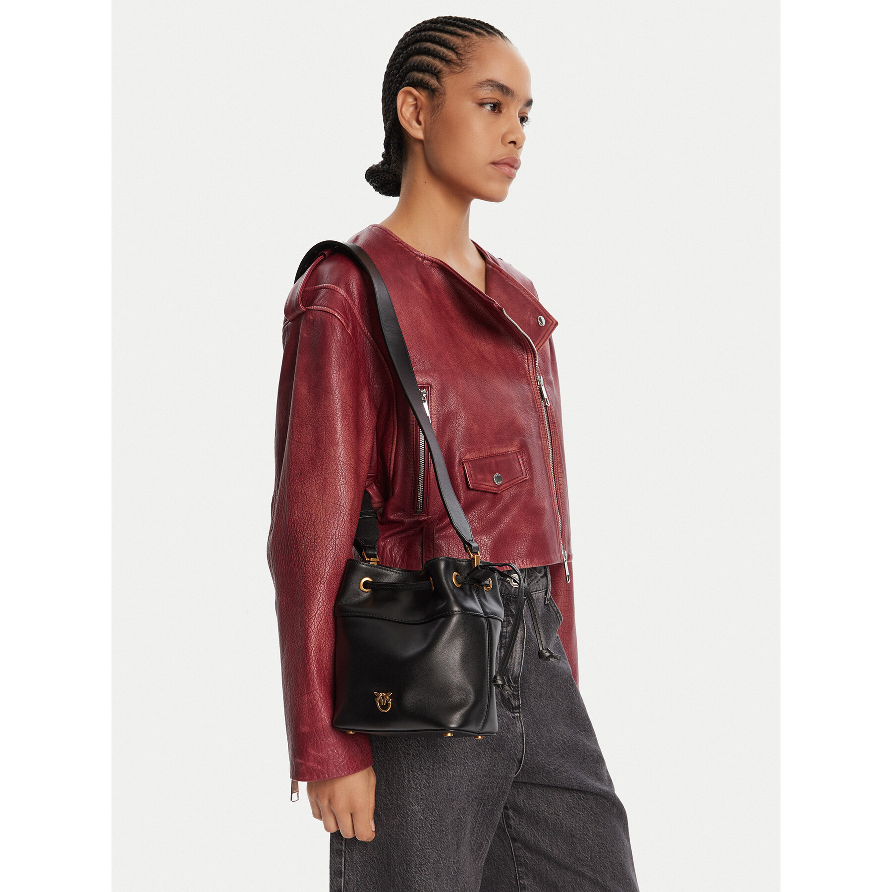 Kabelka PINKO Secchiello Mini Al 25-26 104303 A0QO Čierna