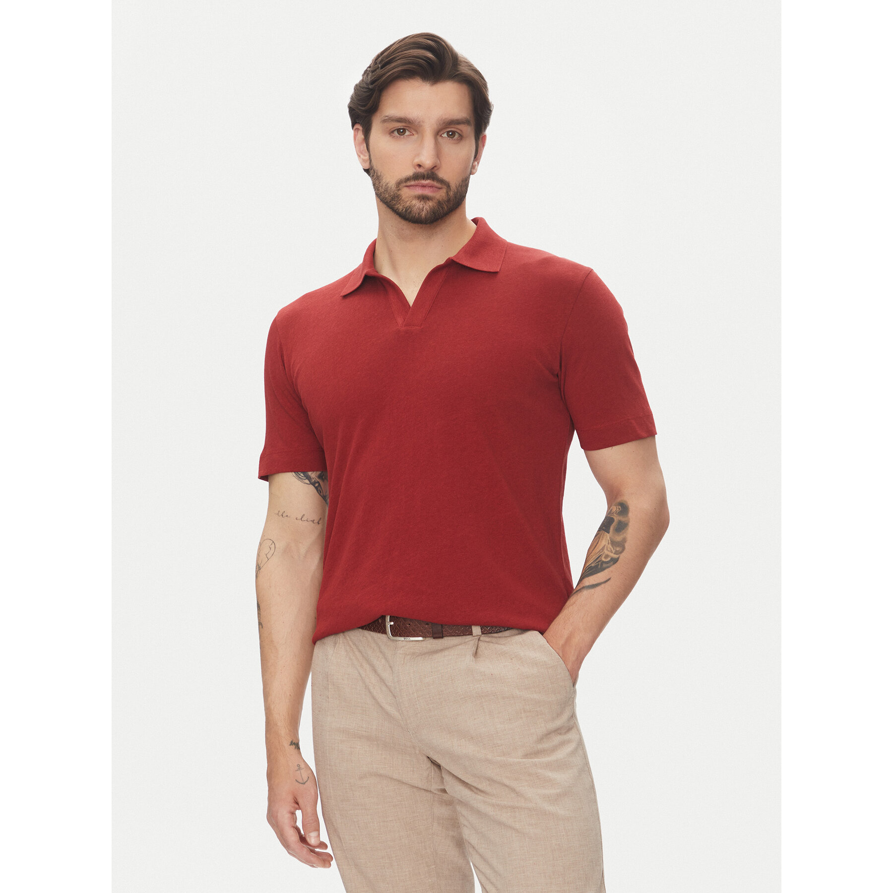 Marc O'Polo Marc O'Polo Polo 523 2091 53026 Κόκκινο Regular Fit