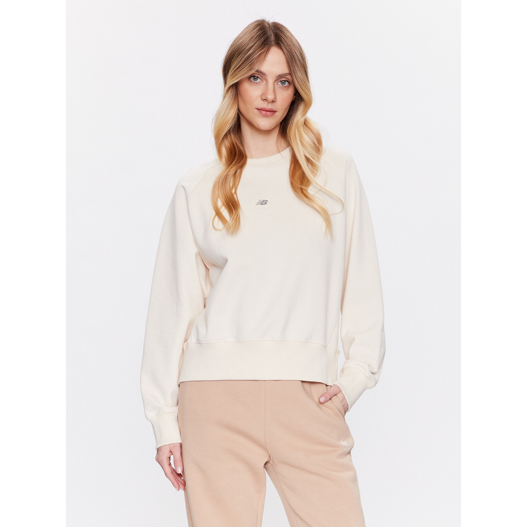 New Balance Sweatshirt WT31500 Écru Oversize