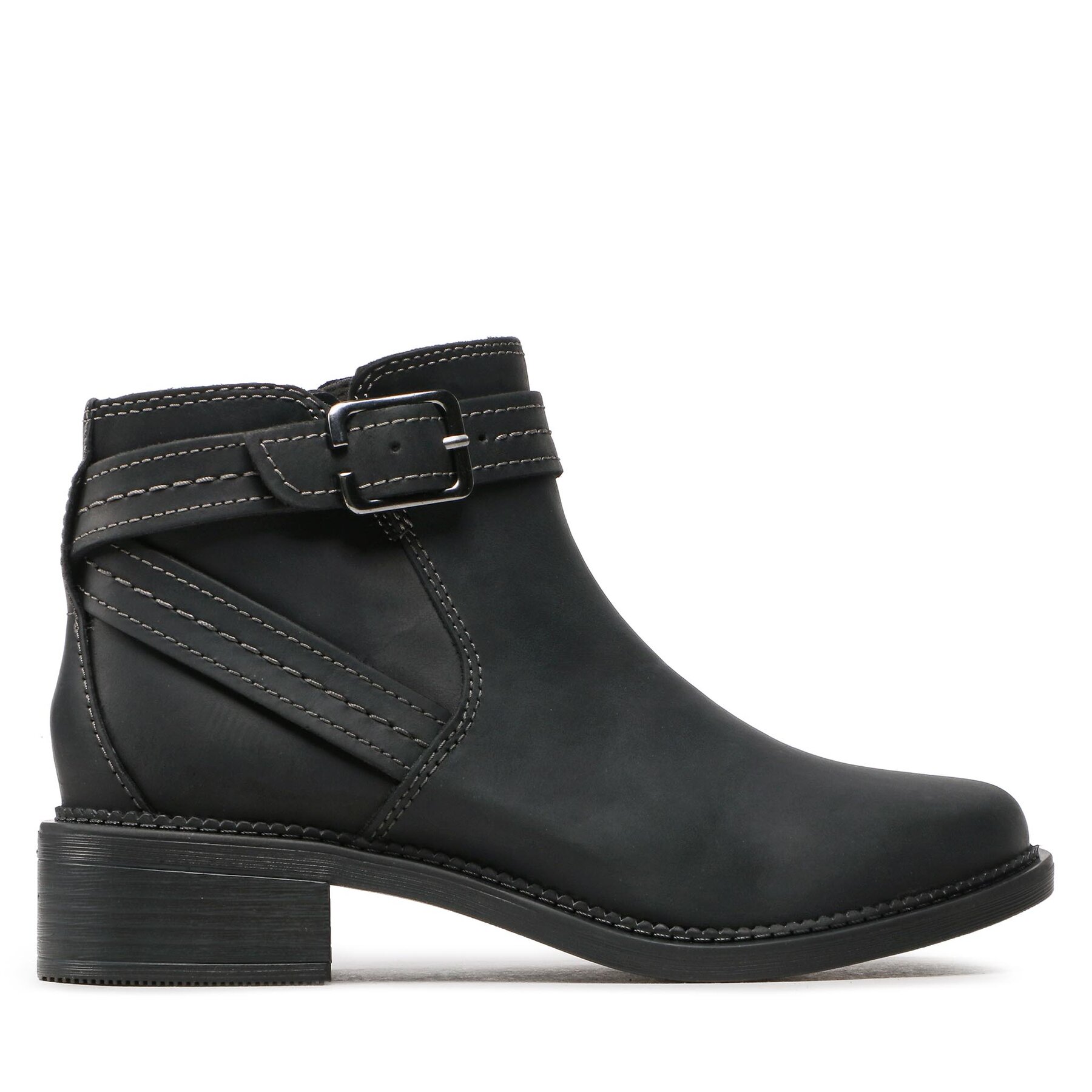 Polokozačky Clarks Maye Strap 261680754 Černá
