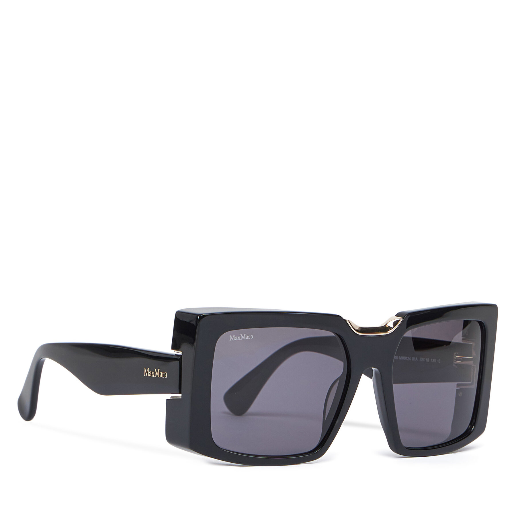Okulary przeciwsłoneczne Max Mara, Rozmiar 55 Czarny MM0124 01A