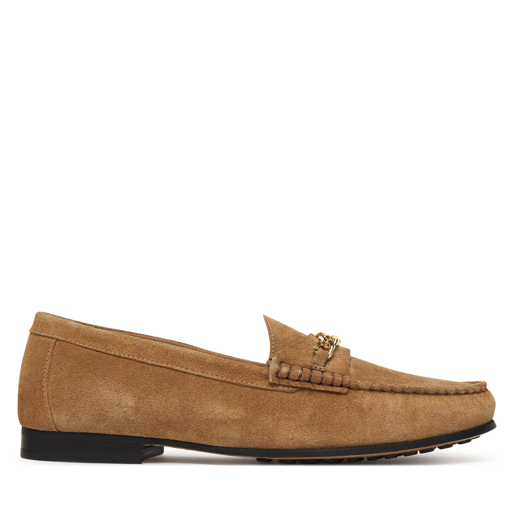 Mokasíny Tommy Hilfiger Th Chain Suede Loafer FW0FW09327 Hnedá