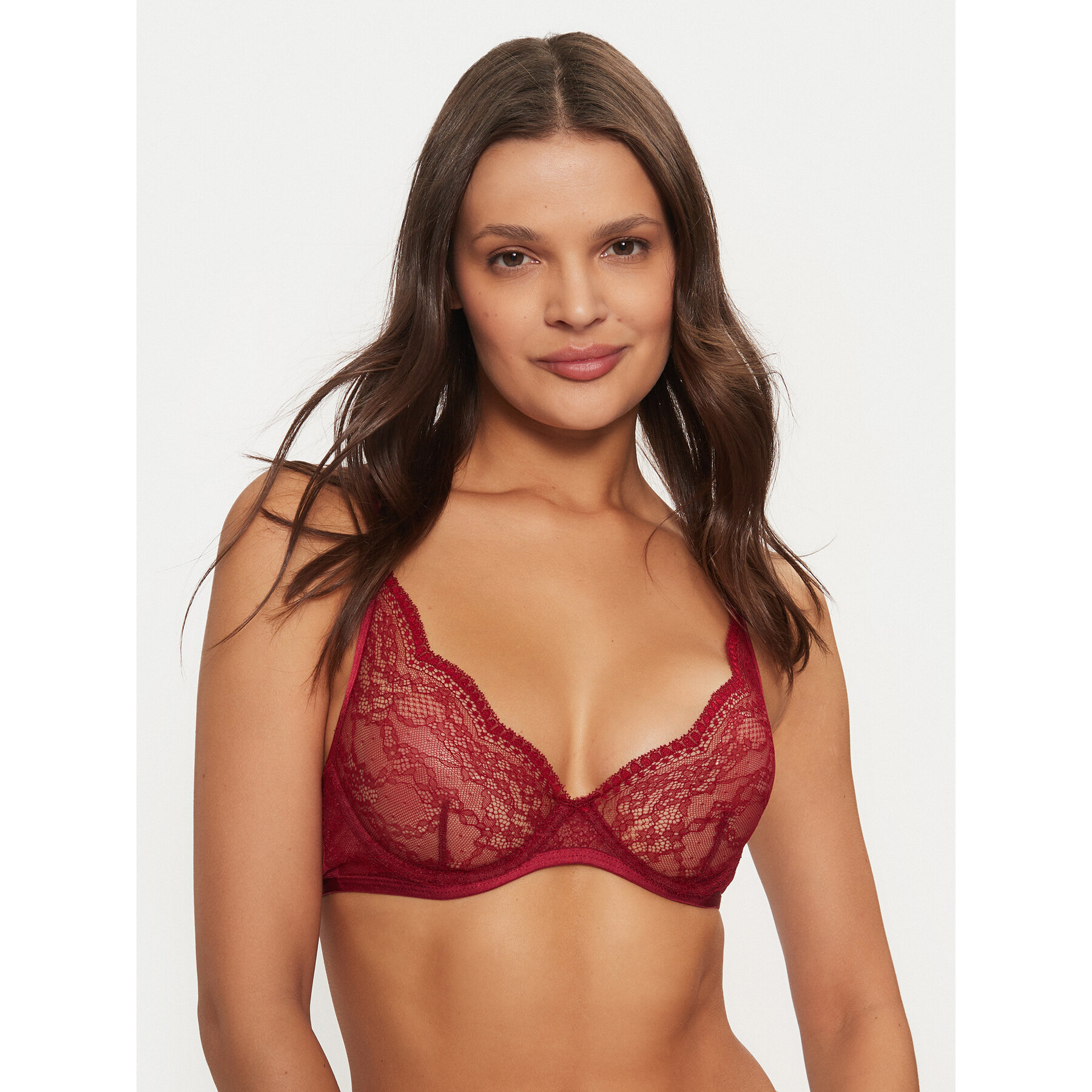 Hunkemöller Melltartó alsó huzallal 206365 Bordó