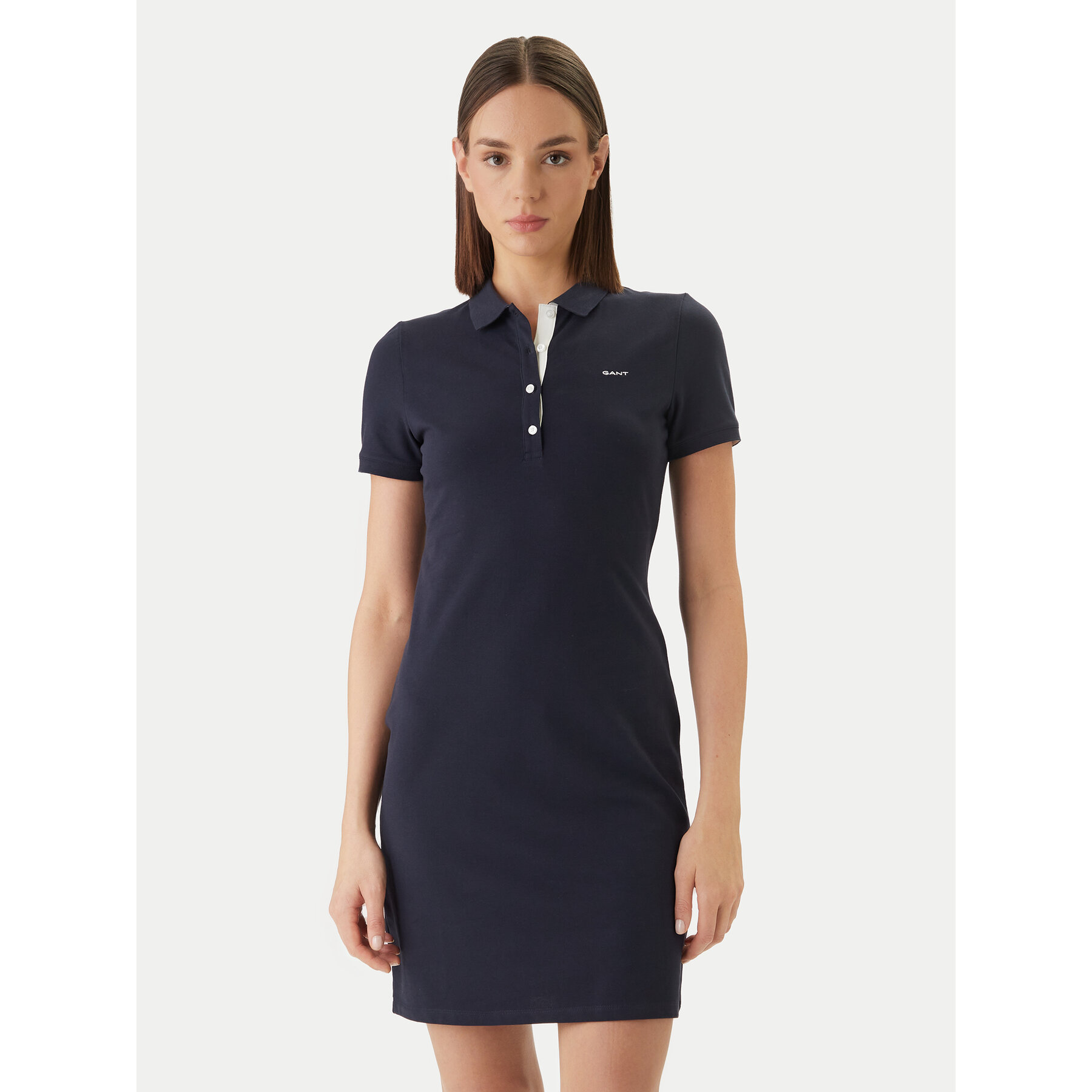 Gant Kleid für den Alltag 4201468 Dunkelblau Slim Fit