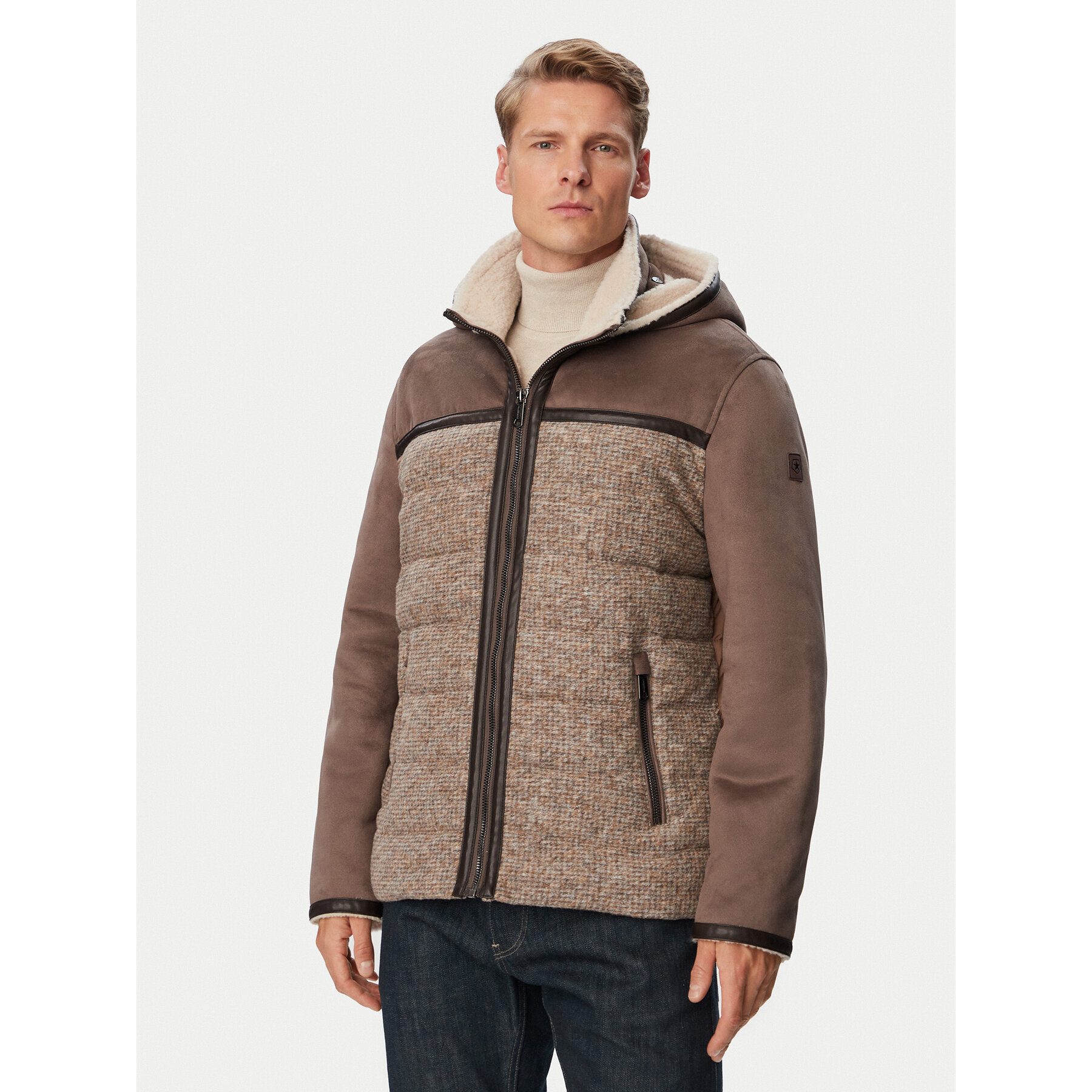 Milestone Winterjacke MSAbano 630728 11525-1 Dunkelbeige Regular Fit