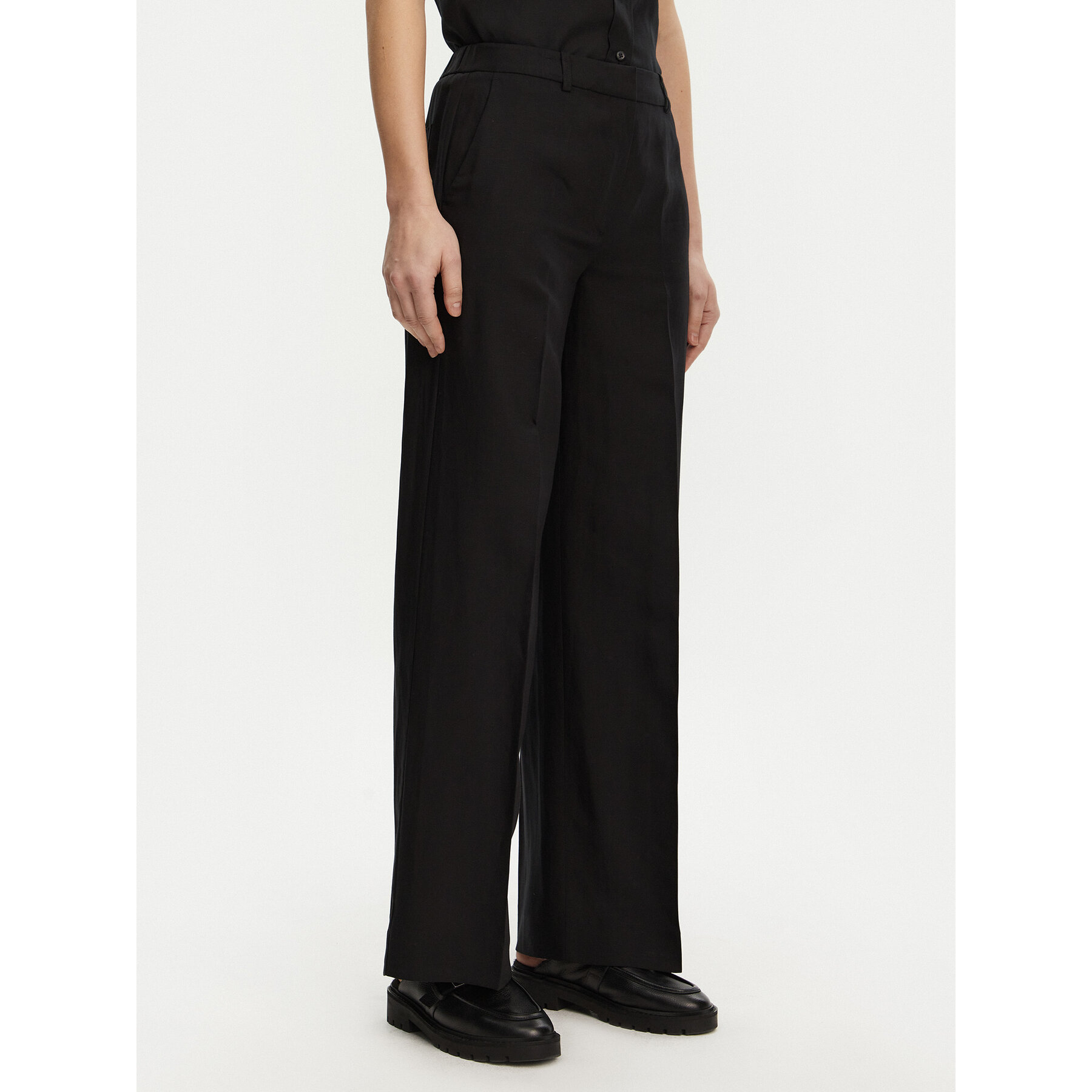 Calvin Klein Palazzohose K20K208381 Schwarz Wide Leg