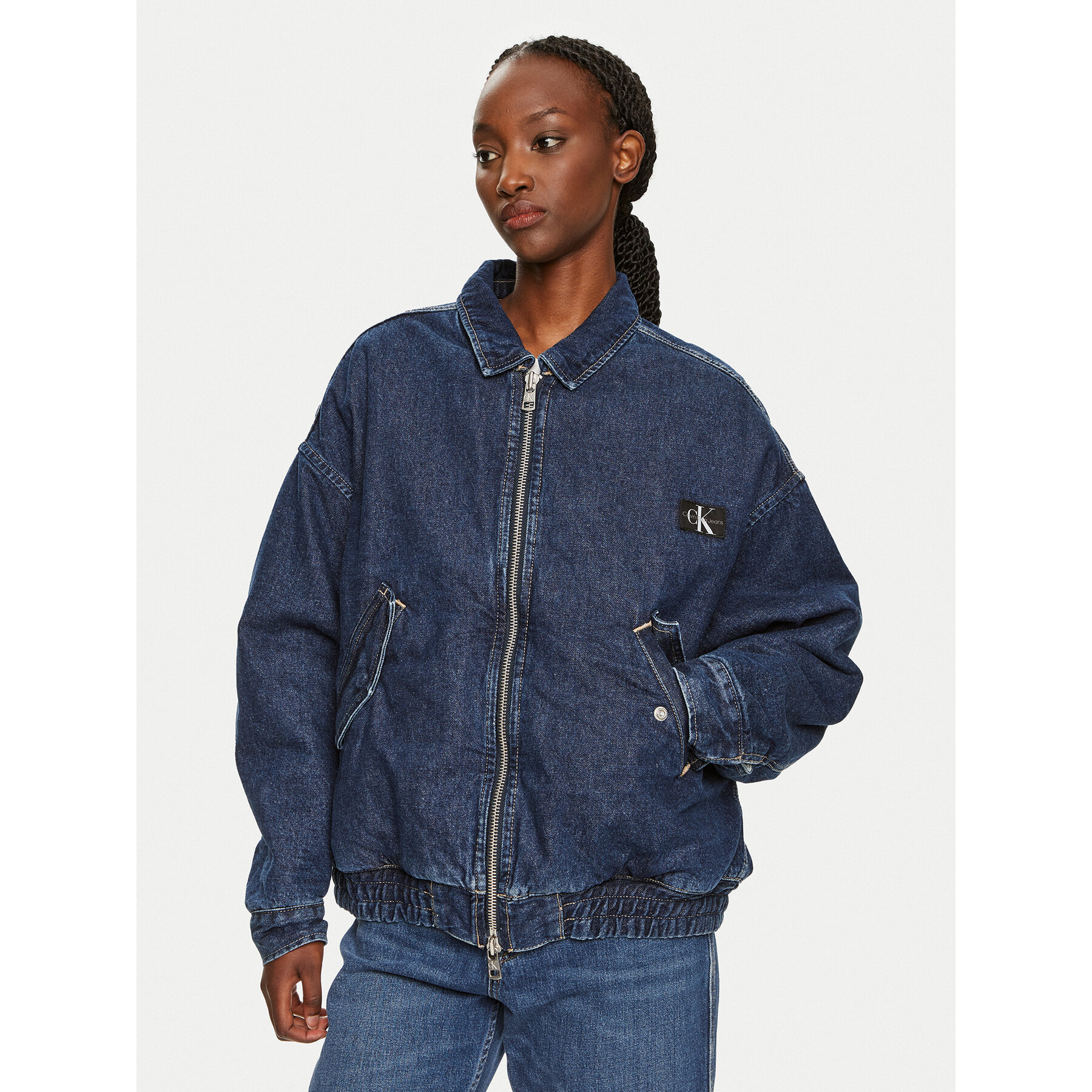 Calvin Klein Jeans Jeansjacke J20J224717 Dunkelblau Relaxed Fit