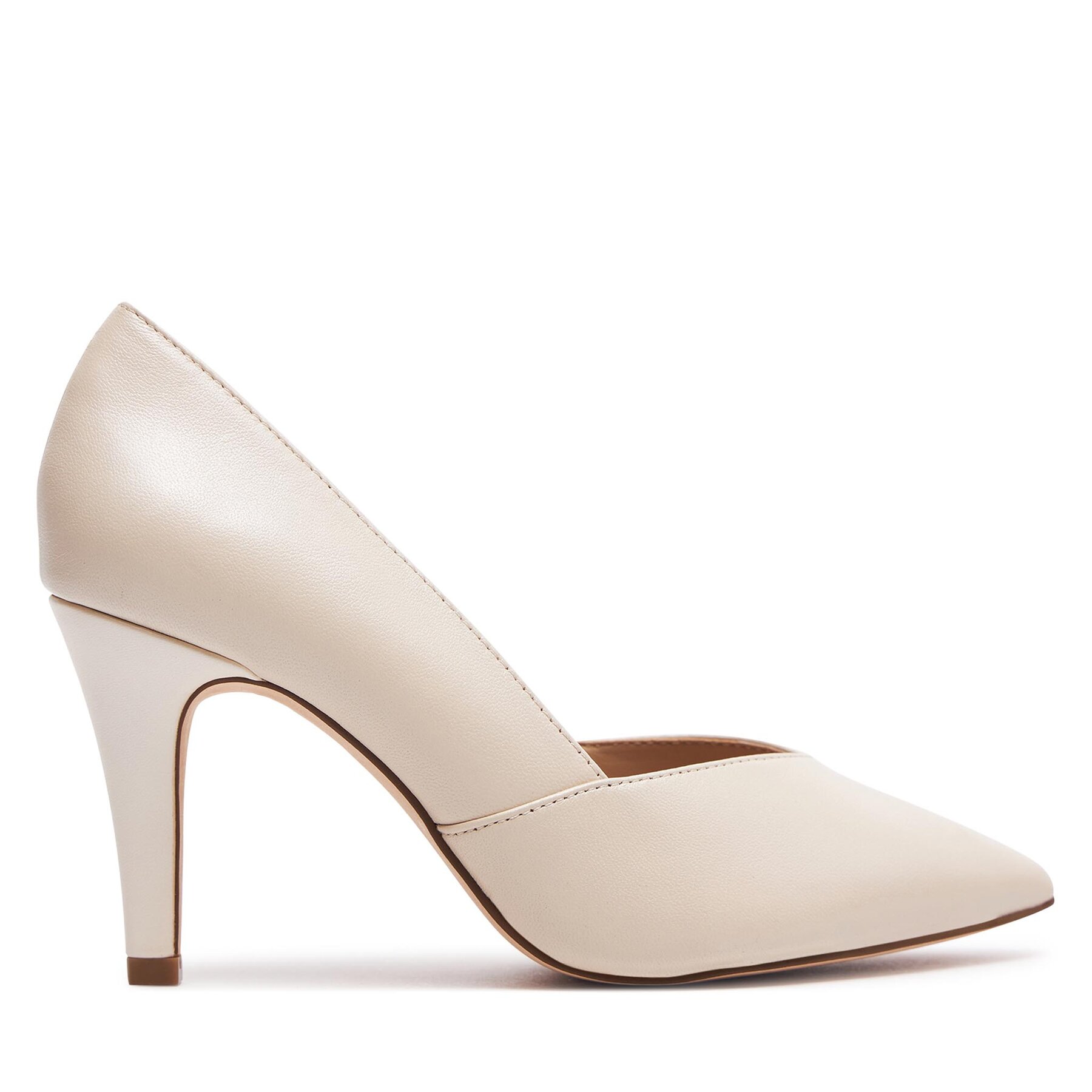 Pantofi cu toc subțire Caprice 9-22401-42 Écru