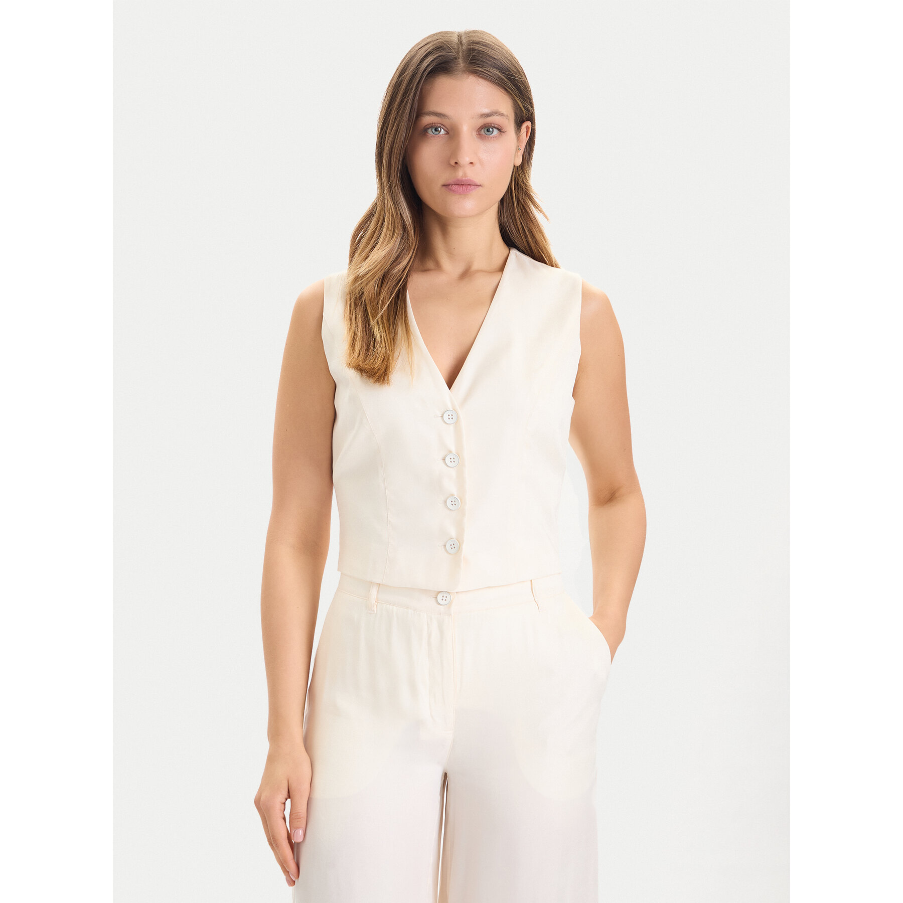 Guess Weste W5YH51 WH5N2 Écru Regular Fit