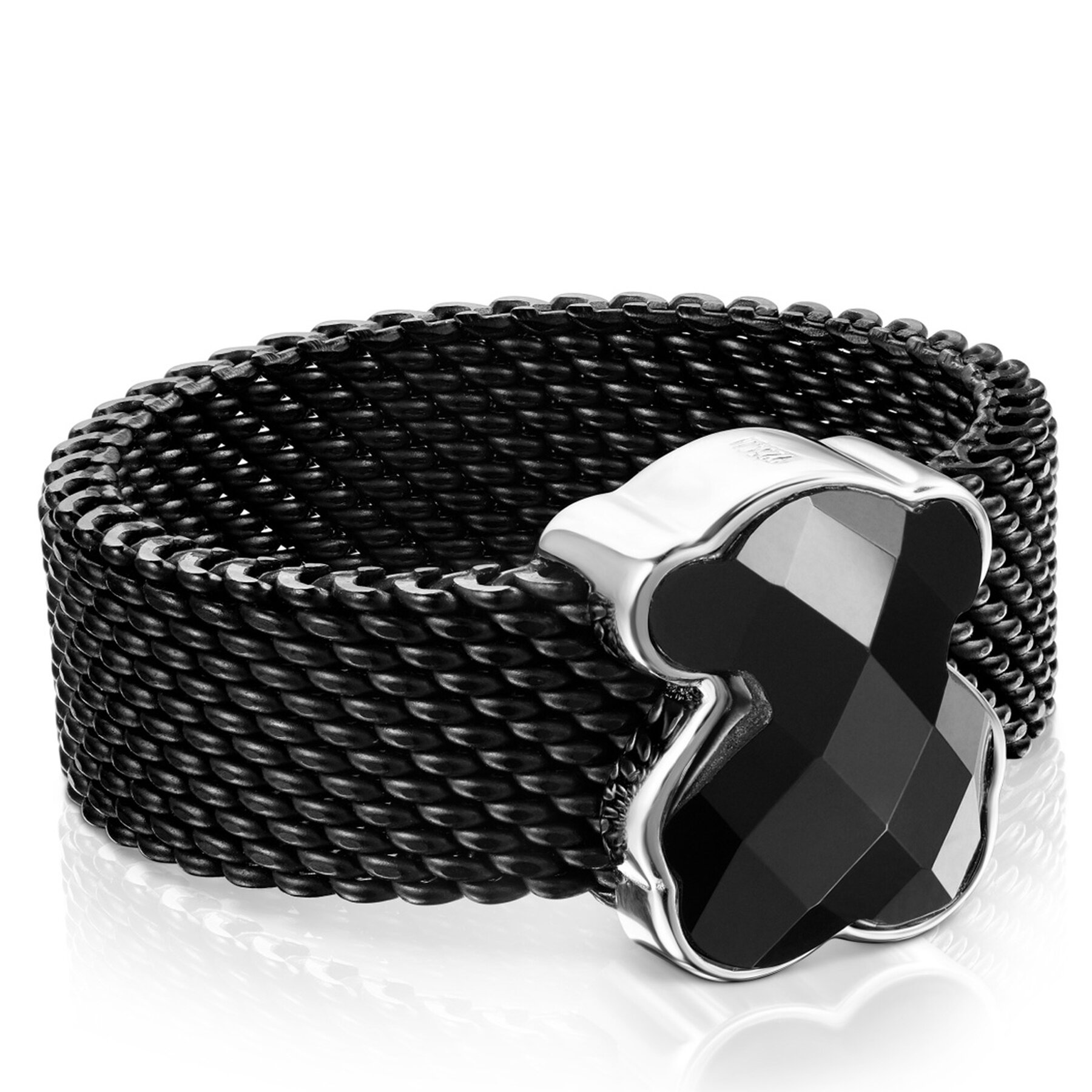 Anello TOUS Icon Mesh 1002790512 Nero