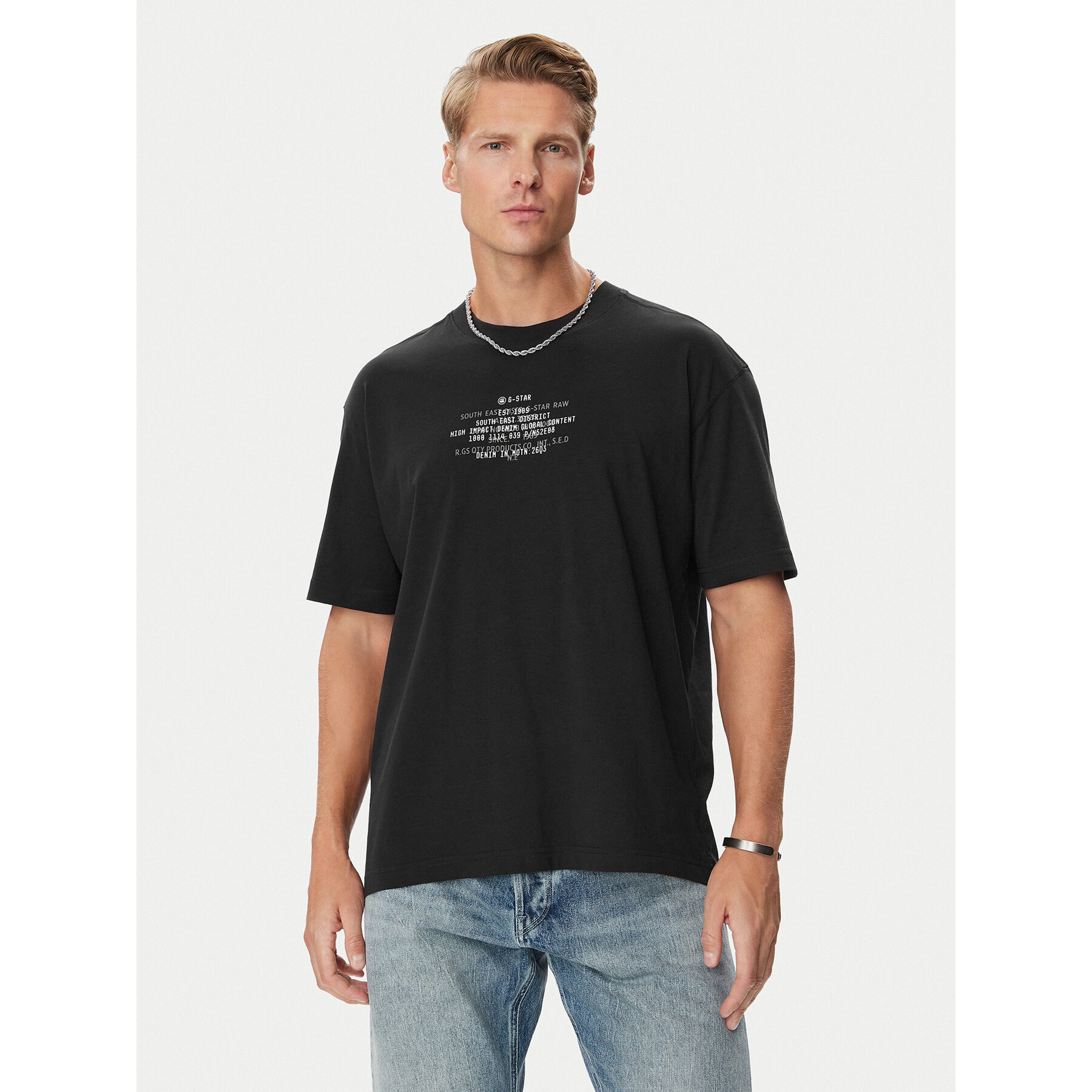 G-STAR T-Shirt D30098-336 Schwarz Loose Fit