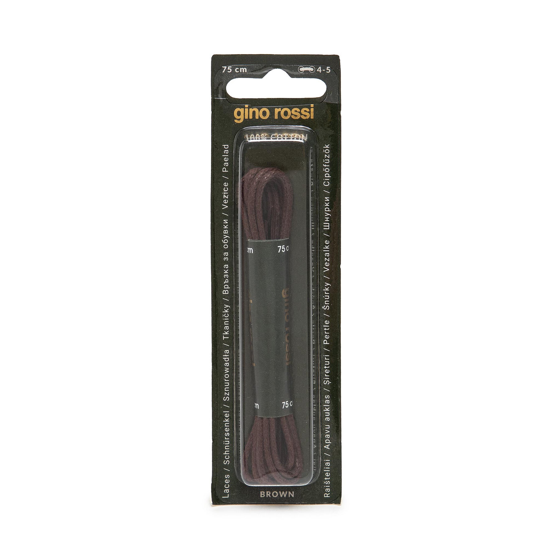 

Шнурівки для взуття Gino Rossi Wax 0076 Brown, Коричневий