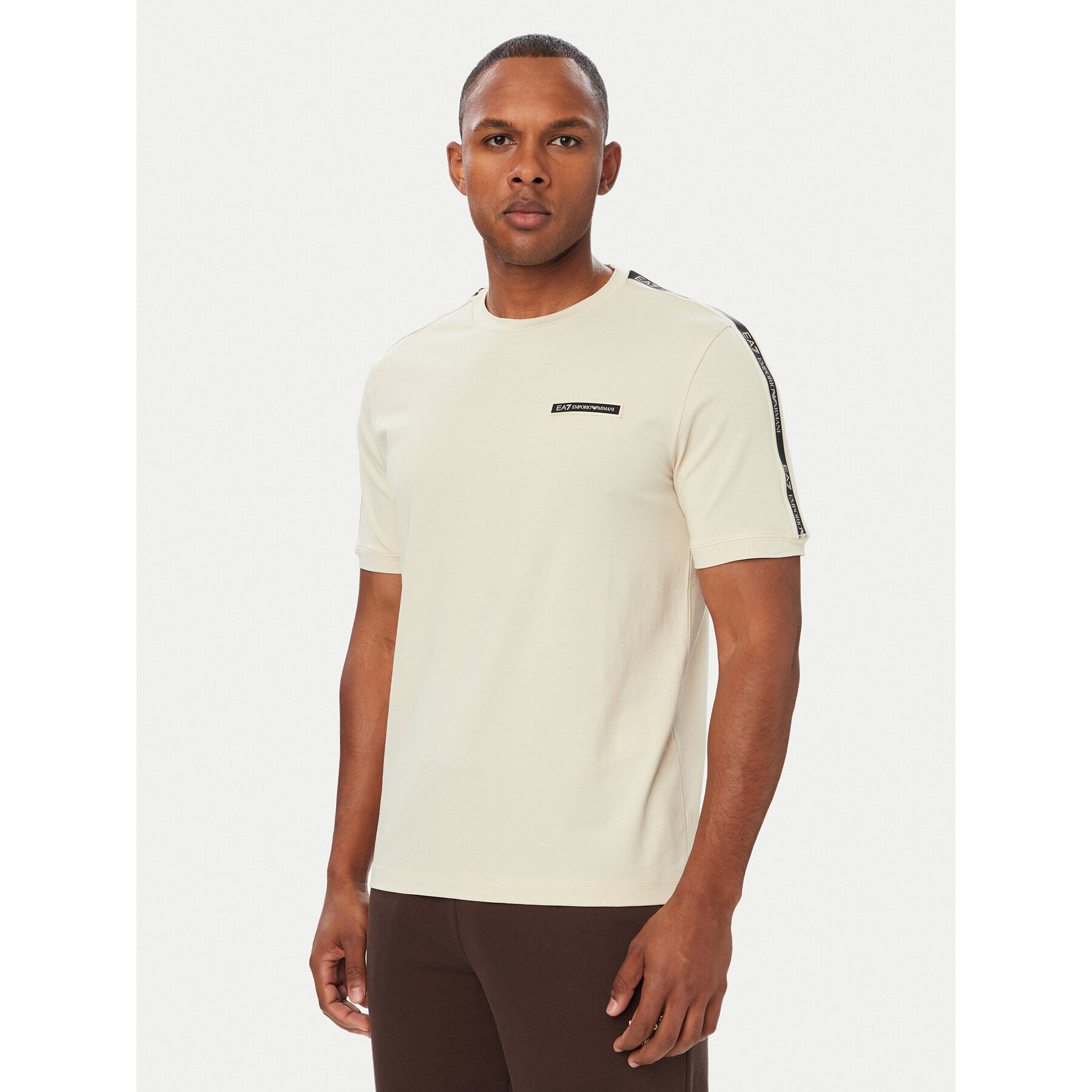 EA7 Emporio Armani T-Shirt 7M002189 AF10373 U1079 Creme Regular Fit