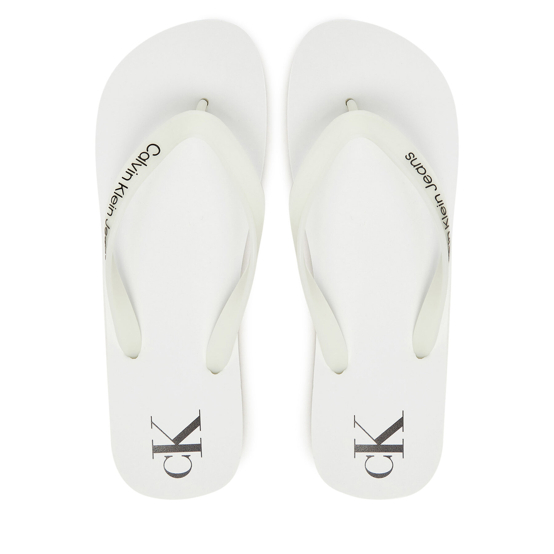 Flip flop Calvin Klein Jeans Beach Sandal Transparent Tpu YM0YM01267 Alb
