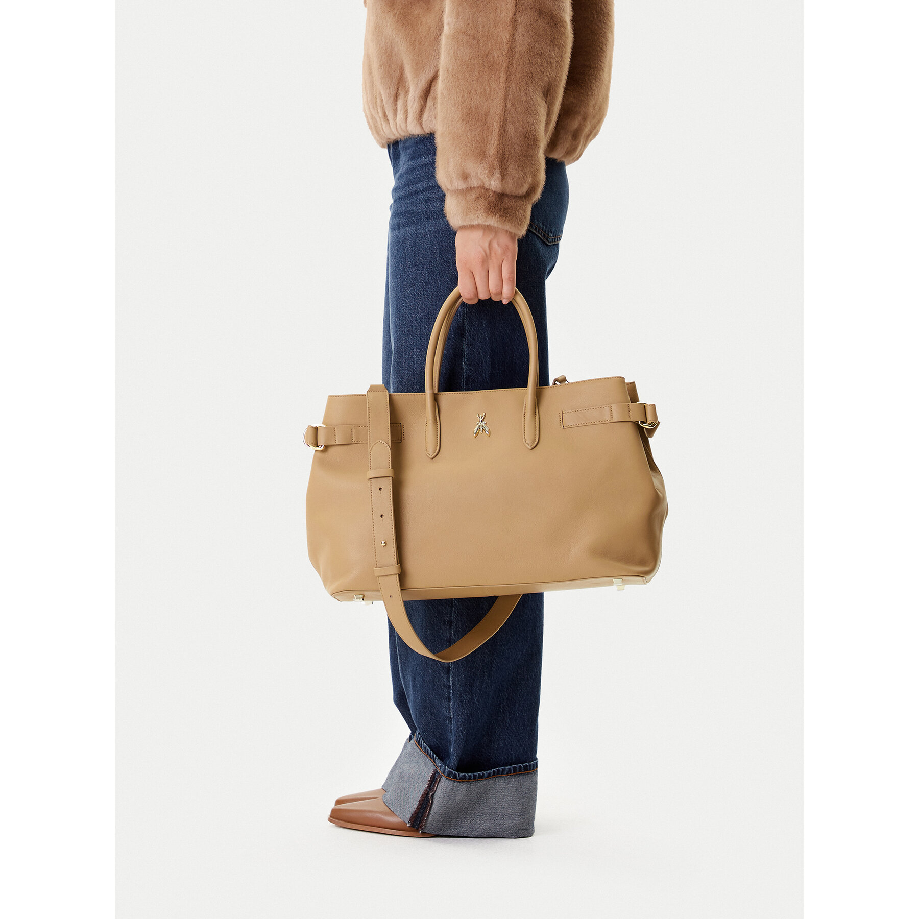 Τσάντα Patrizia Pepe 8B0270 L162 B775 Μπεζ