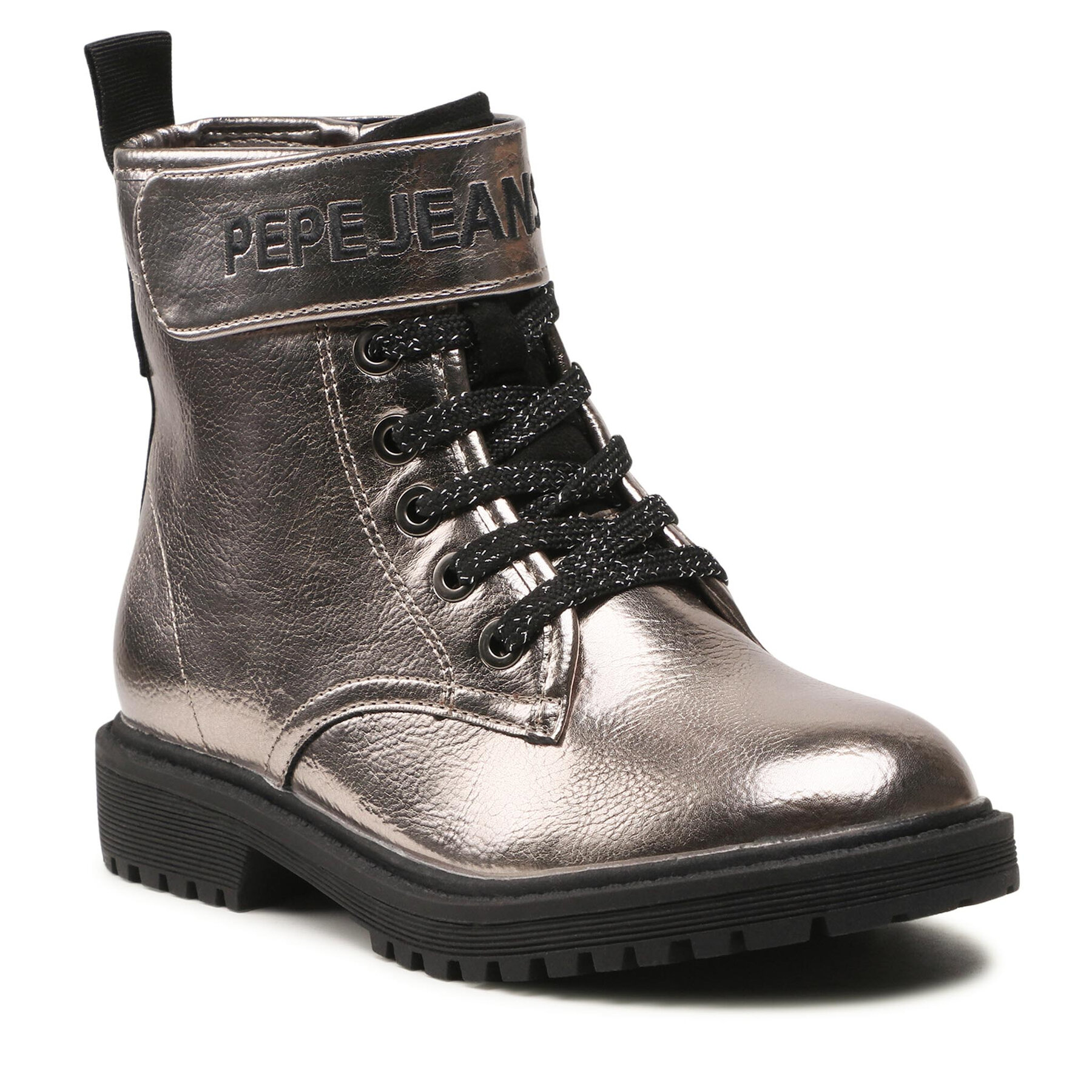 Zimski škornji Pepe Jeans Hatton Strap Metal PGS50168 Silver 934