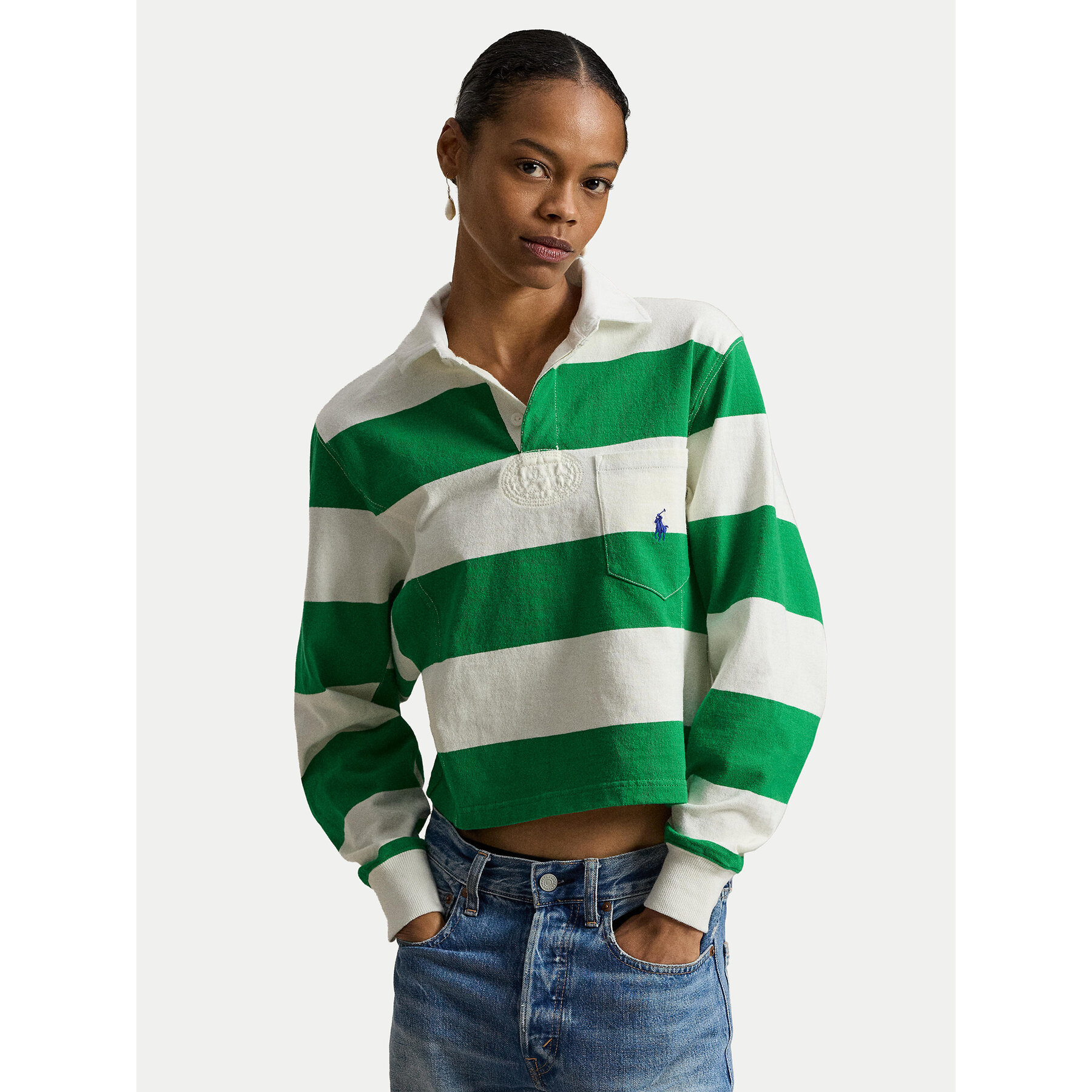 Polo Ralph Lauren Majica dugih rukava 211971746500 Zelena Relaxed Fit