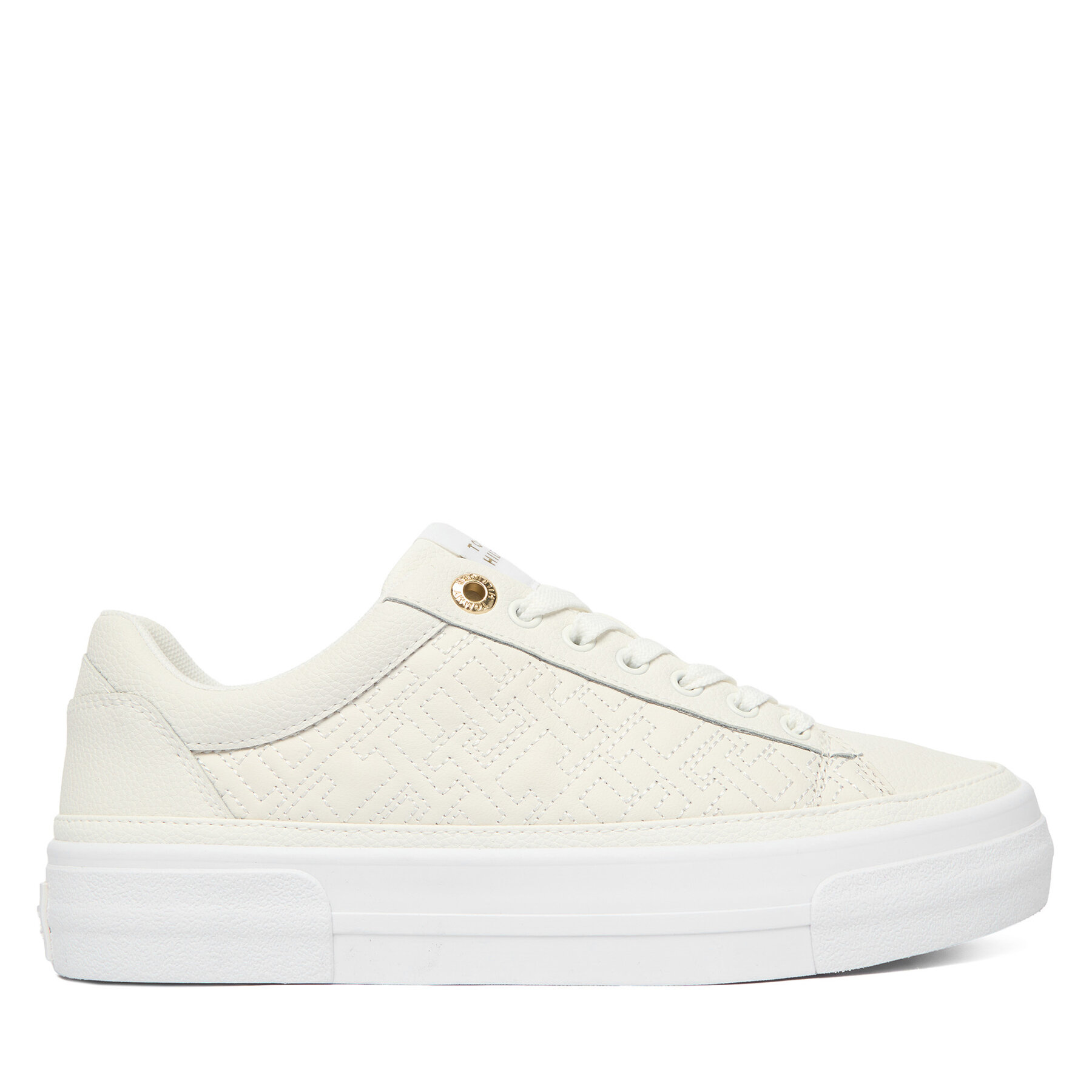 Tenisice Tommy Hilfiger Th Platform Sneaker Quilted FW0FW09265 Écru