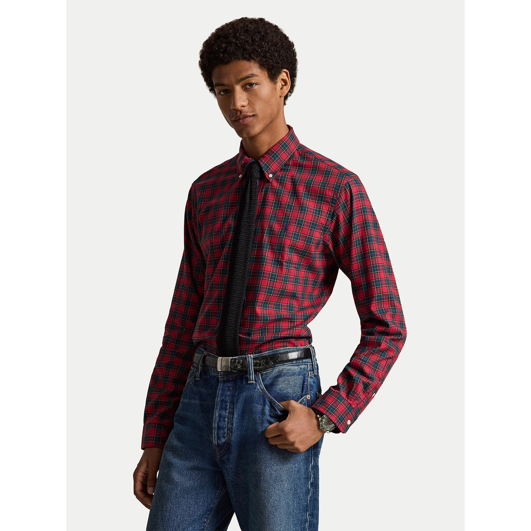 Polo Ralph Lauren Hemd 710953644502 Dunkelrot Custom Fit