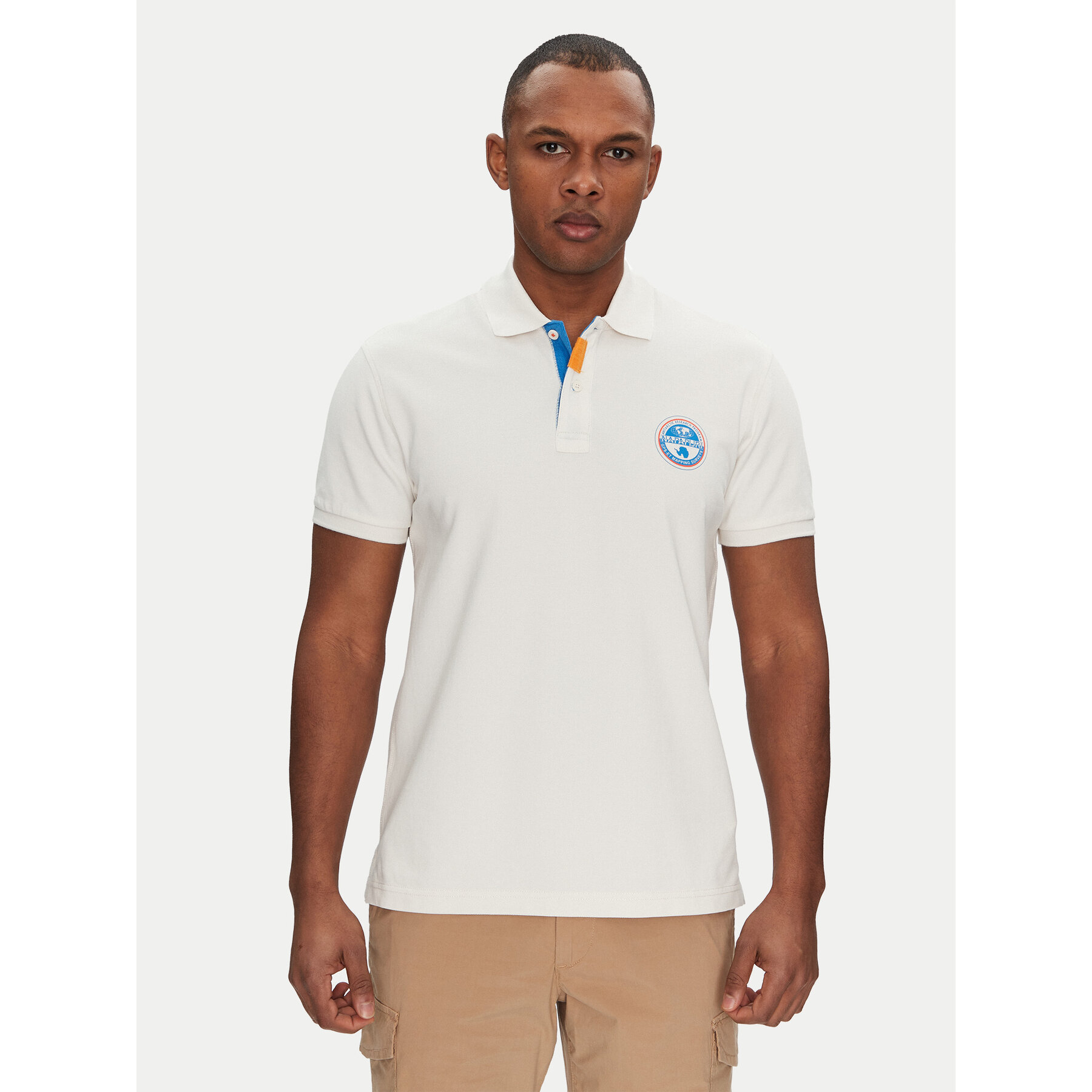 Napapijri Polo E-Clanis NP0A4ID3N1A1 Bianco Regular Fit