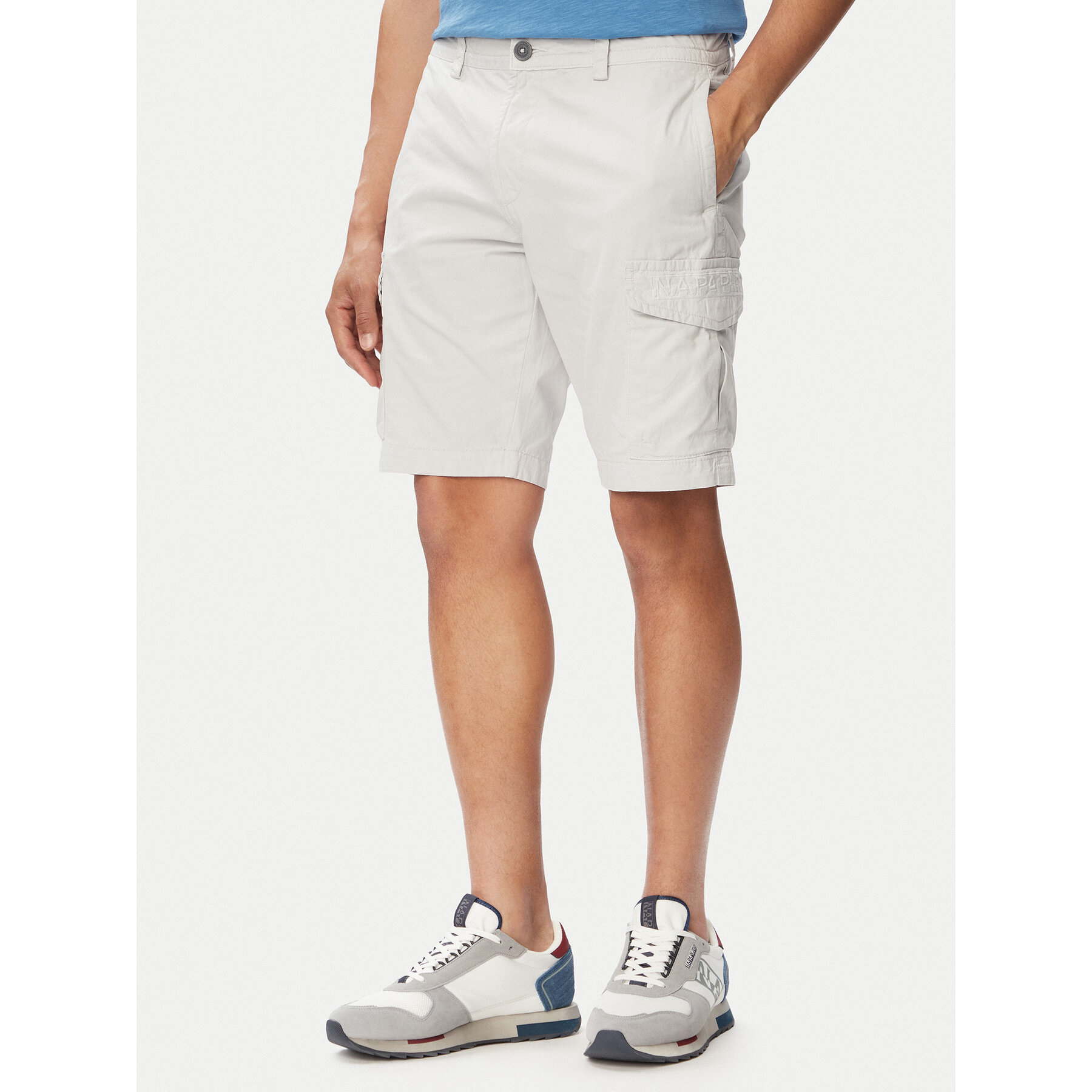 Napapijri Stoffshorts N-Deline NP0A4HOT Creme Regular Fit