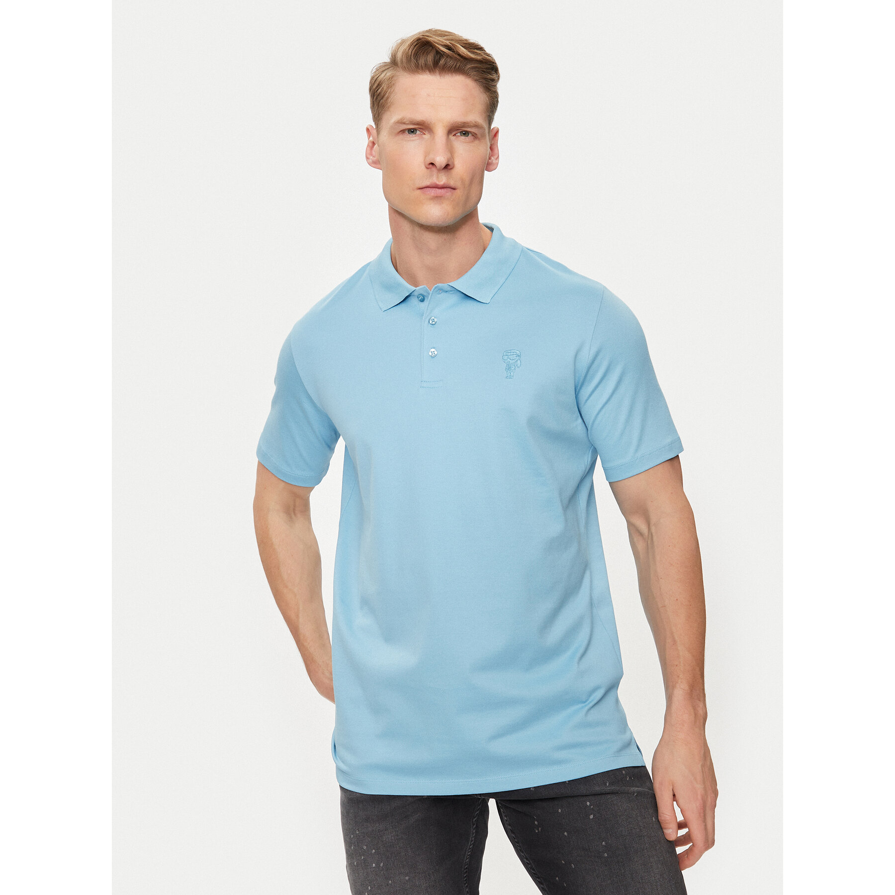 KARL LAGERFELD Polo 745028 542232 Blu Regular Fit