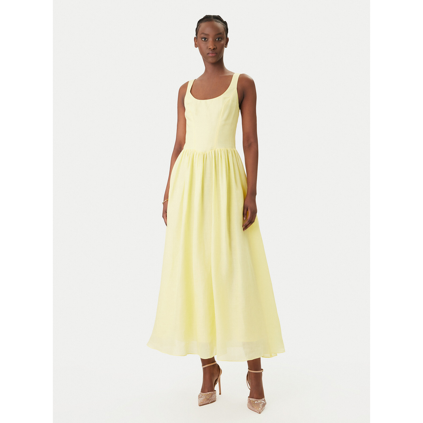 Bardot Coctailkleid Lawrence Scoop Neck 60309DB Gelb Regular Fit