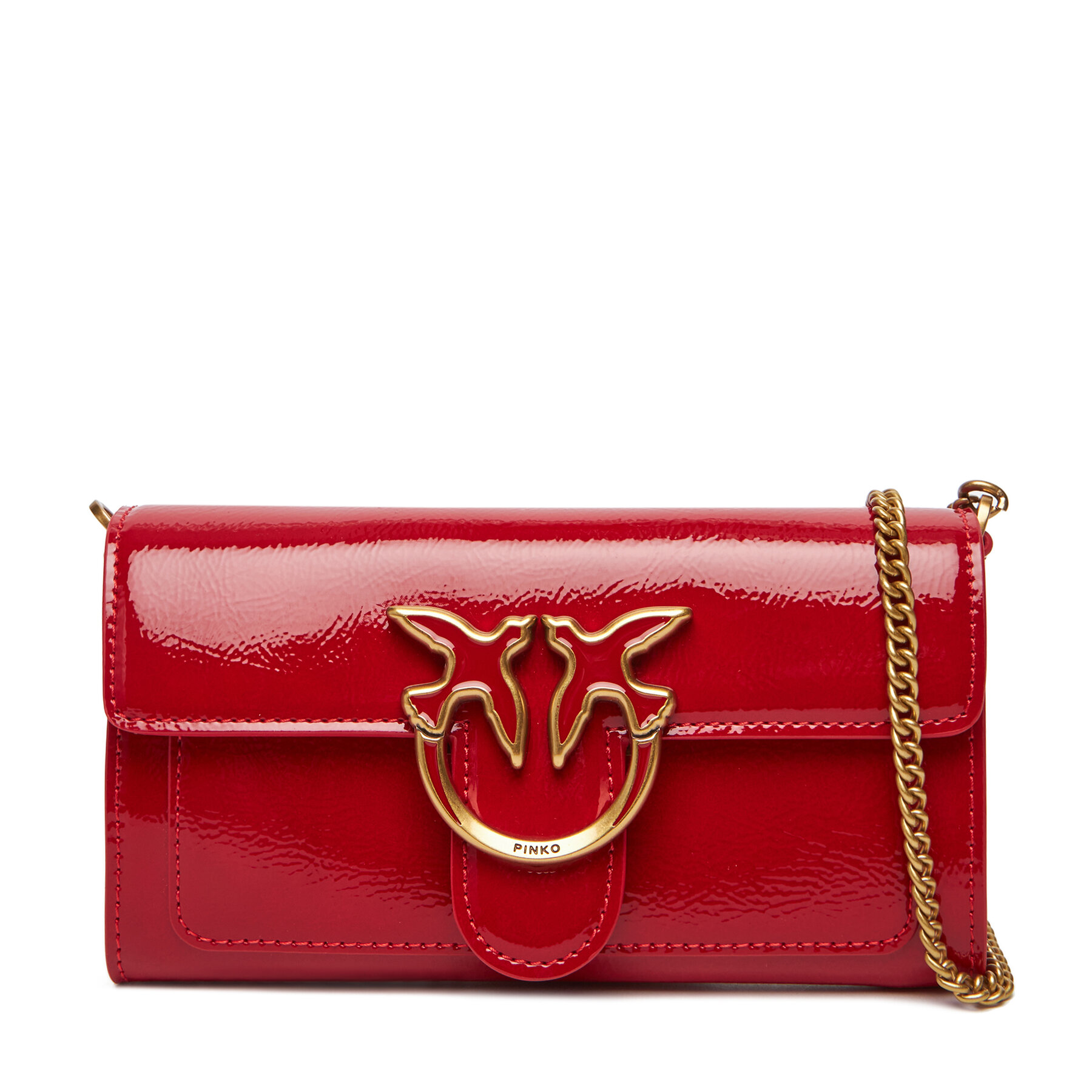 Damska PINKO Torebka Czerwony Love One Wallet C PE25 PLTT 100062 A1UV