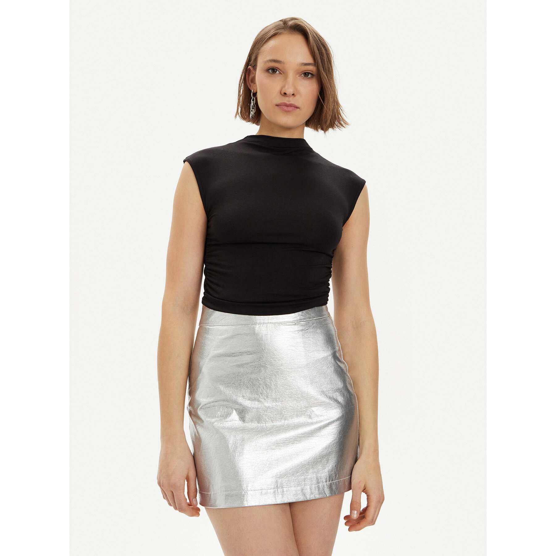 Gina Tricot Gina Tricot Τοπ 20883 Μαύρο Slim Fit