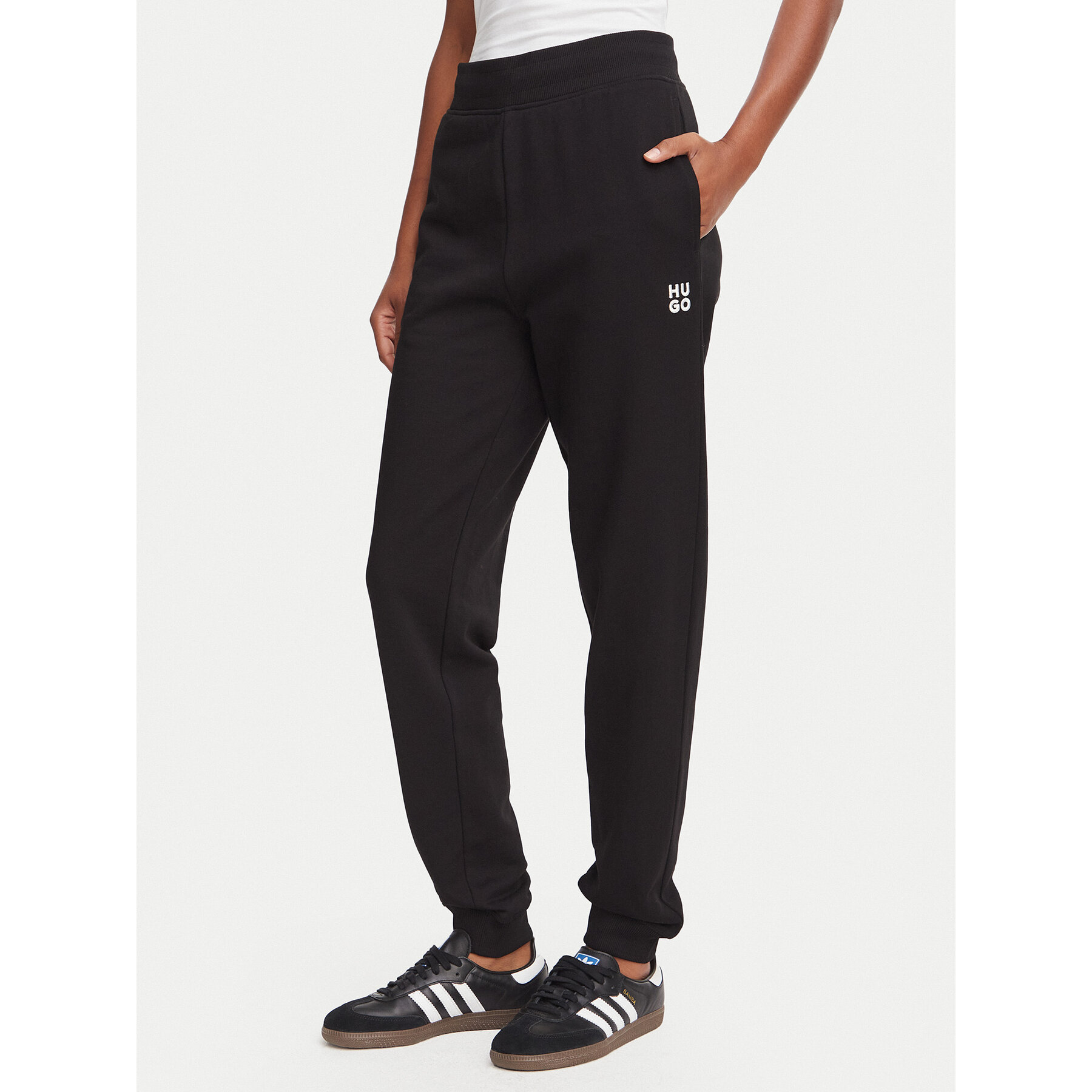 HUGO Jogginghose Nelfinia 50522417 Schwarz Regular Fit