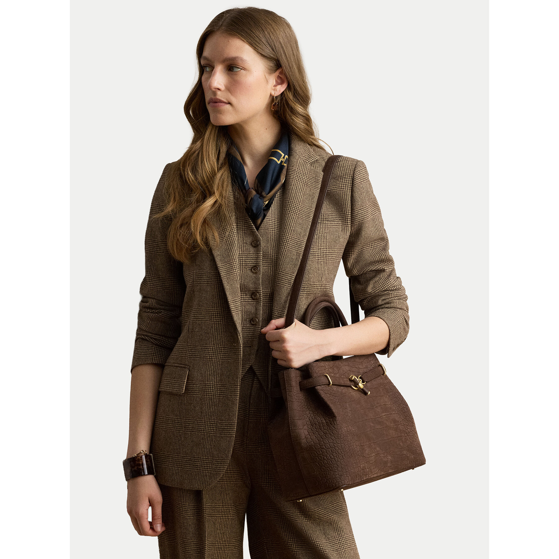 Borsetta Lauren Ralph Lauren 431P18464003 Marrone Scuro