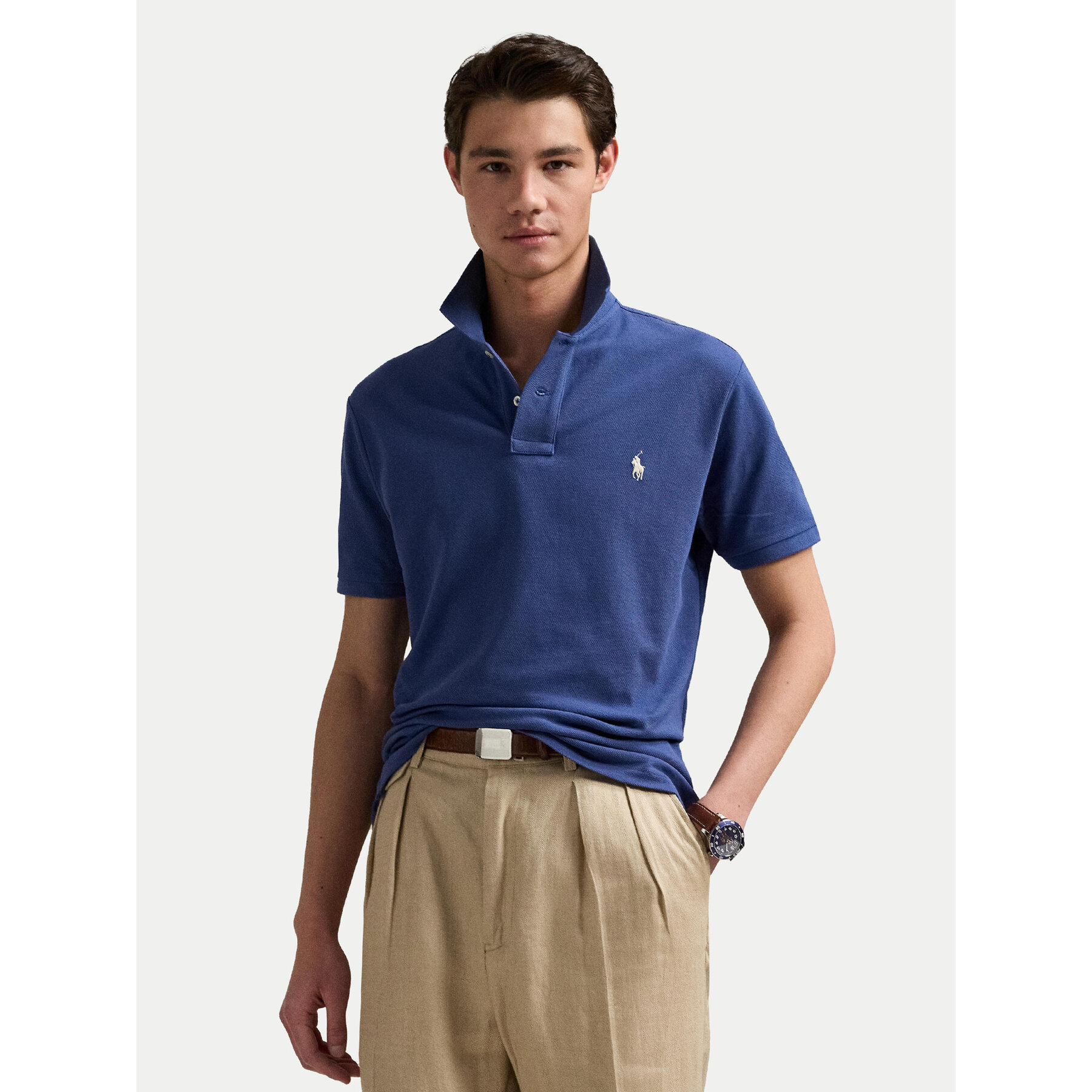 Polo Ralph Lauren Pólóing 710536856460 Kék Slim Fit