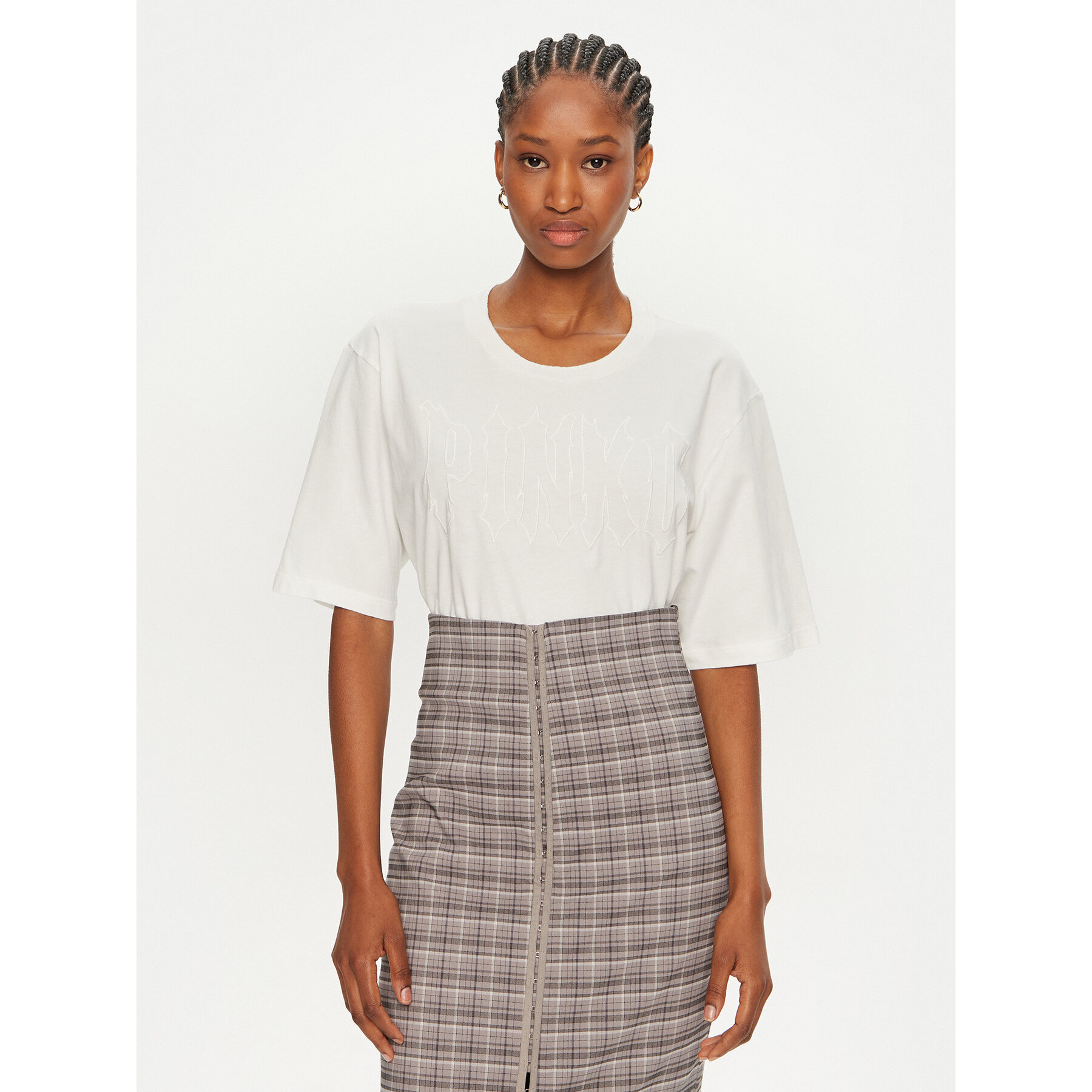 PINKO T-Shirt Scanner 101704 A23W Λευκό Relaxed Fit