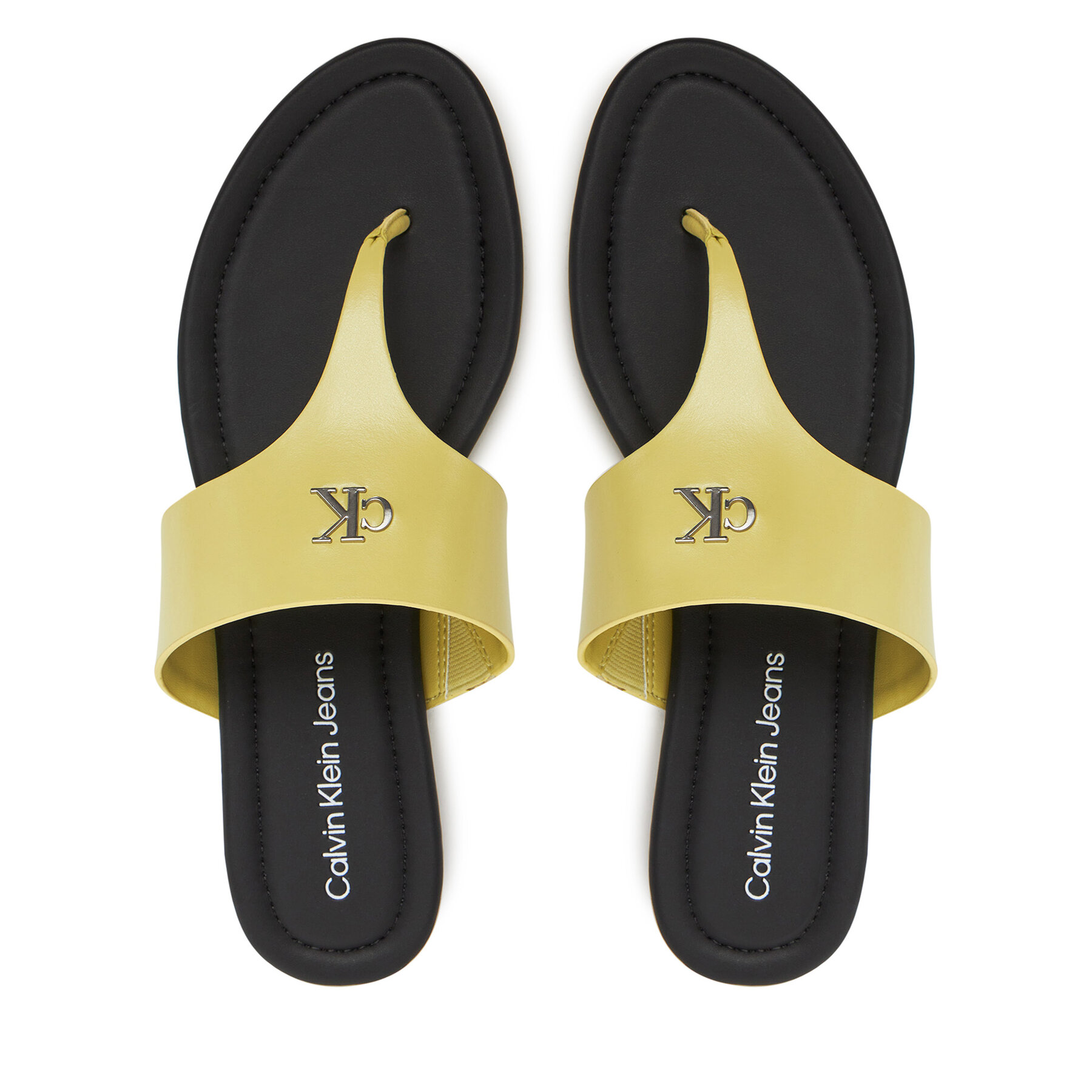 Dámske Žabky Calvin Klein Jeans, Rozmer: 38, Zelená, Flat Sandal Toepost Mg YW0YW01691