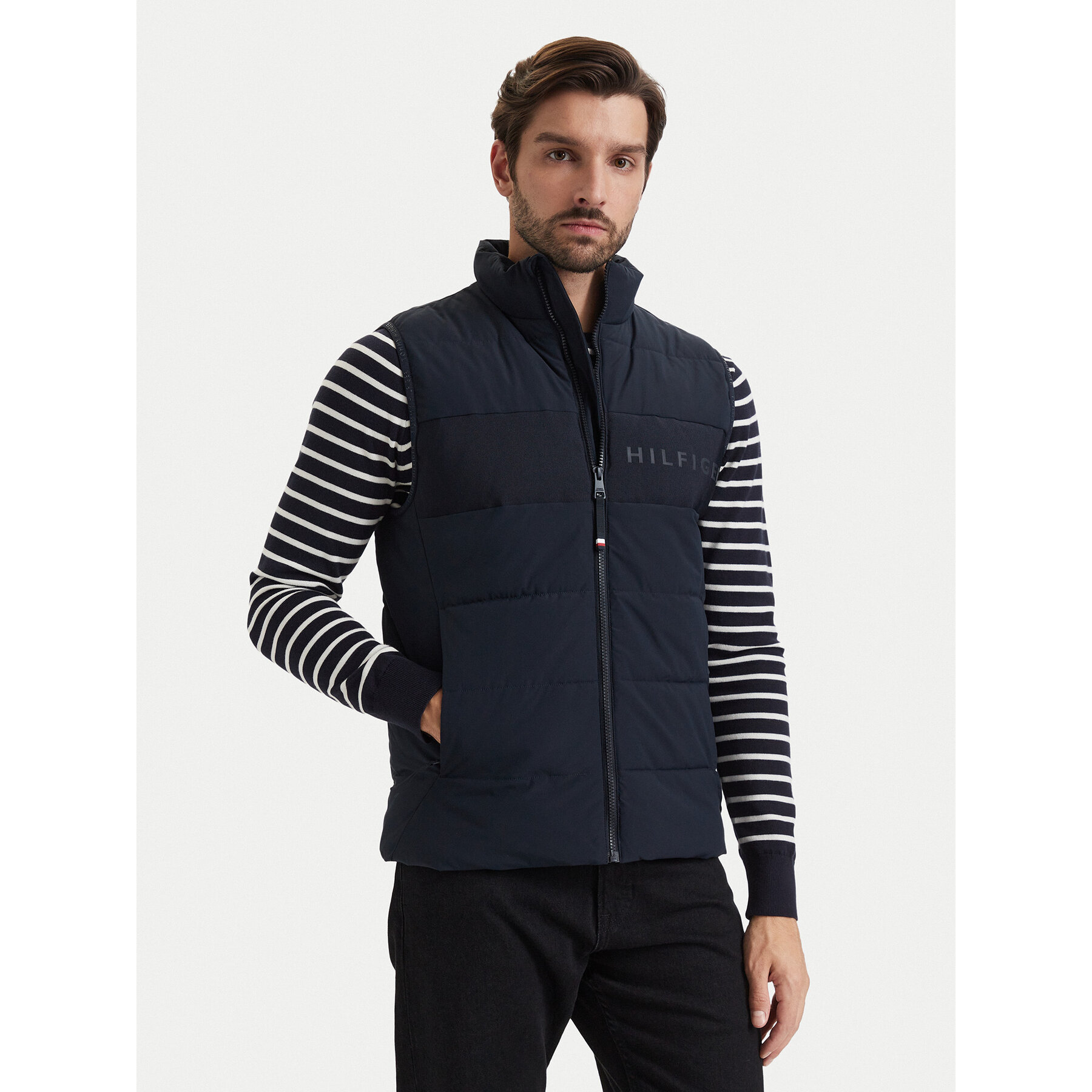 Tommy Hilfiger Weste Branded MW0MW45275 Dunkelblau Regular Fit