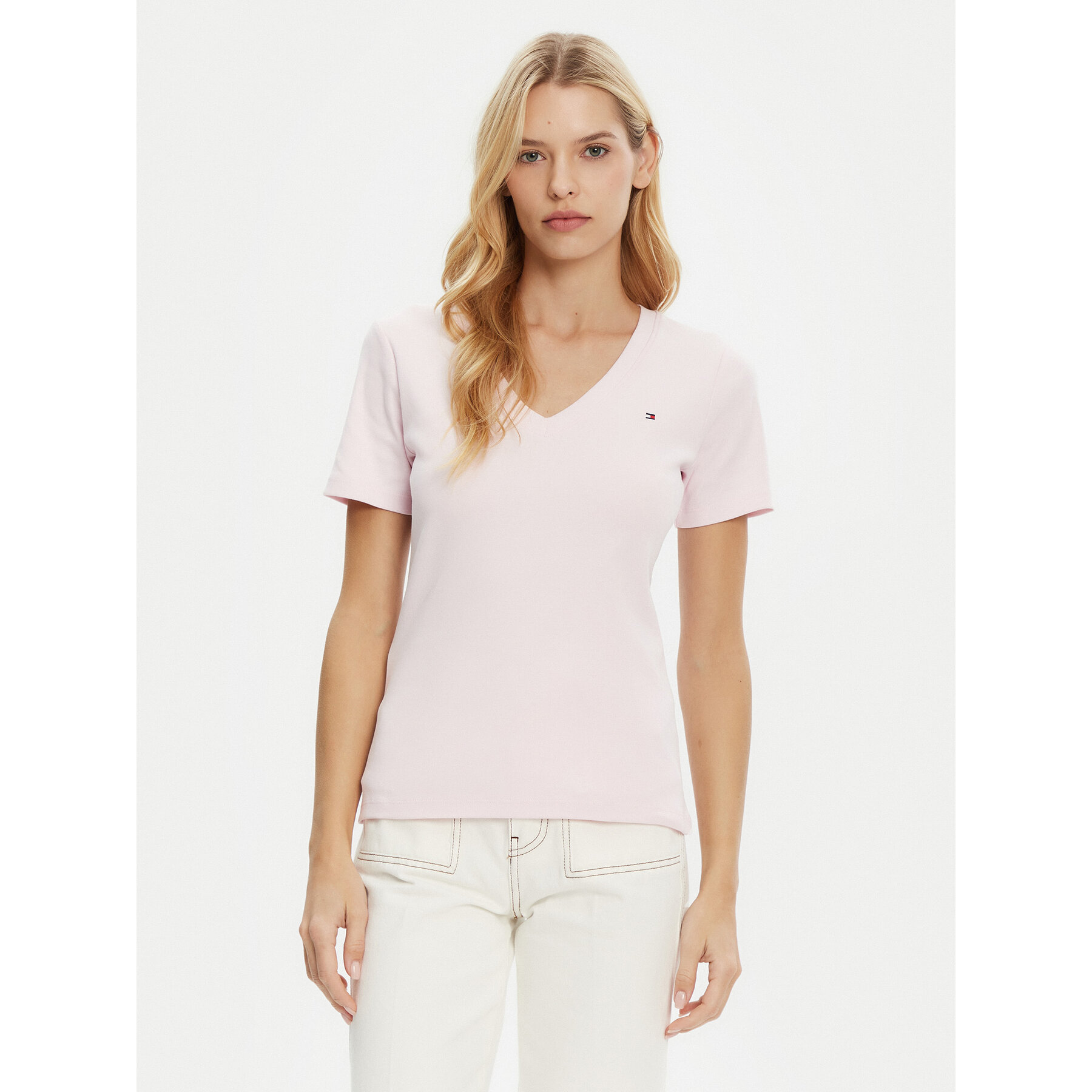 Tommy Hilfiger Póló New Cody WW0WW40584 Rózsaszín Slim Fit