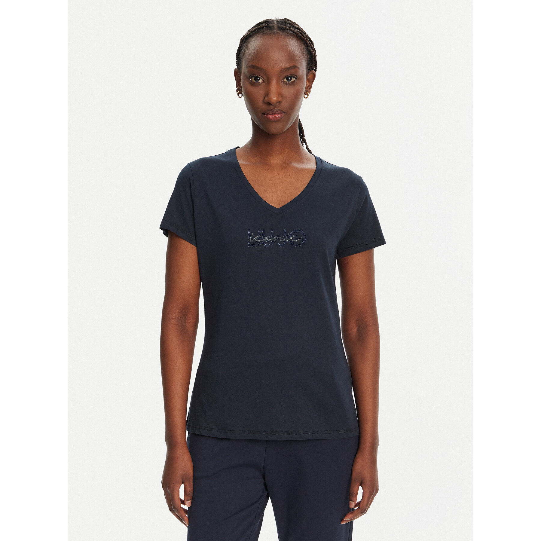 Liu Jo Sport T-shirt TA5179 J6040 Blu scuro Regular Fit