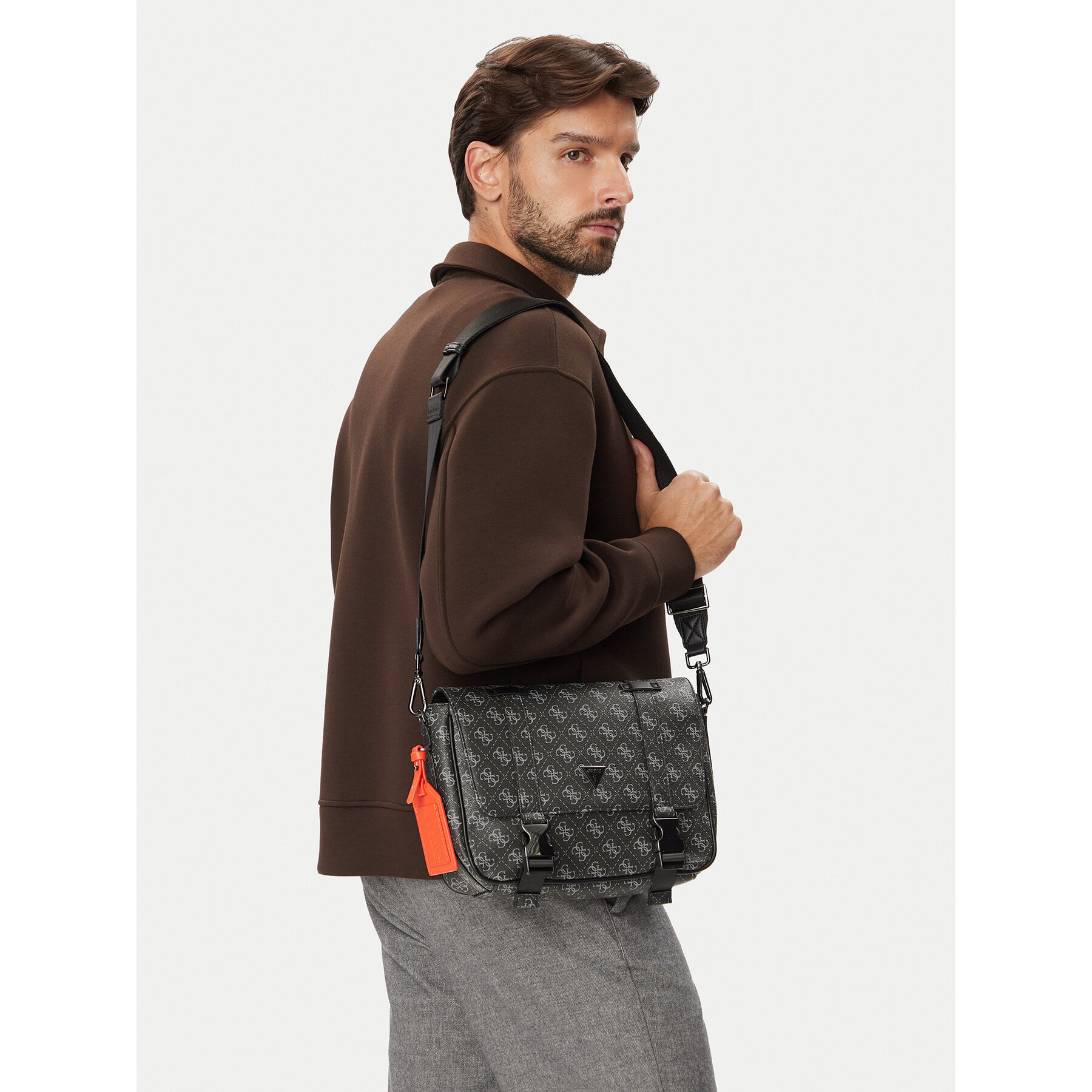 Geantă crossover Guess HMMILO P6464 Gri închis