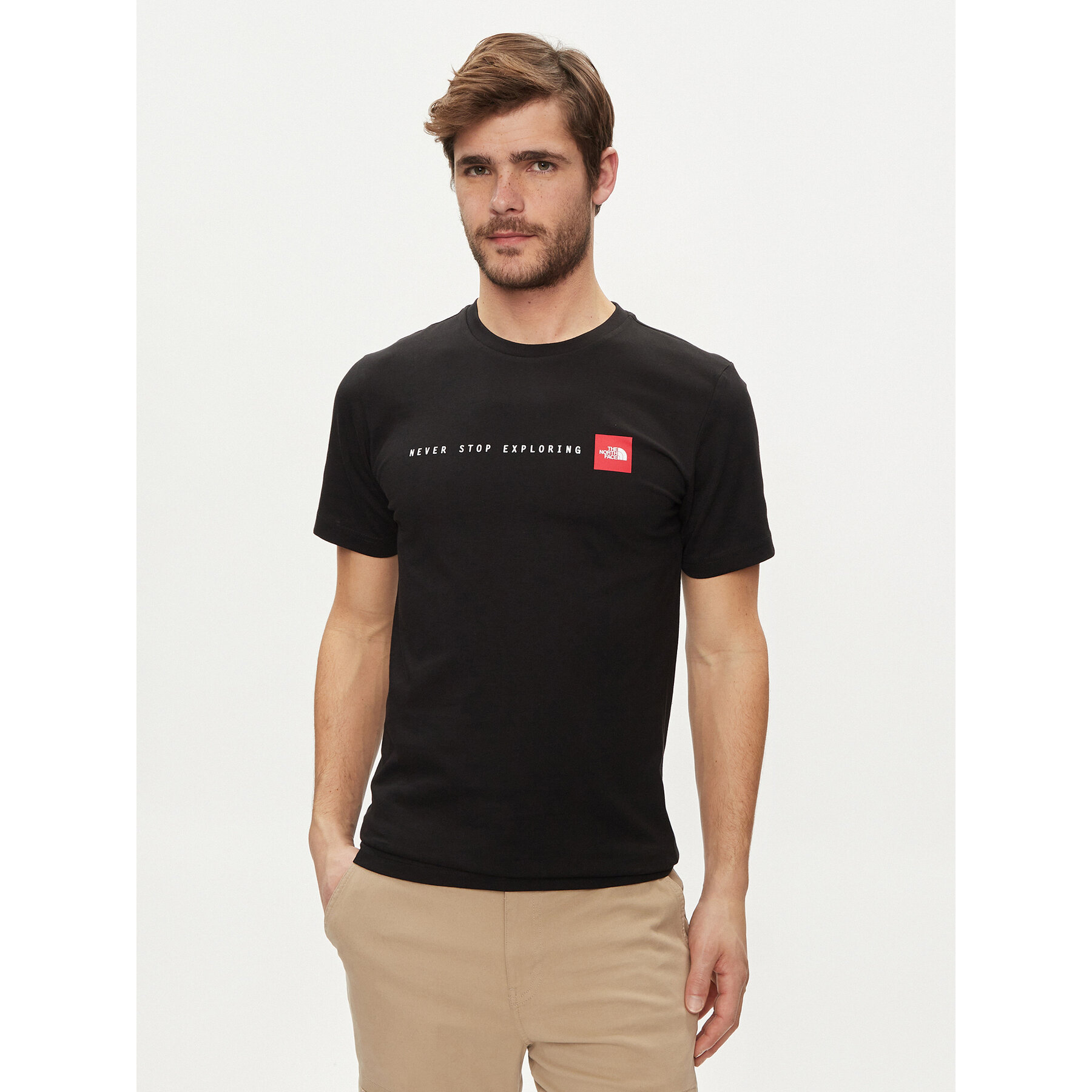 The North Face Majica Never Stop NF0A87NS Črna Regular Fit