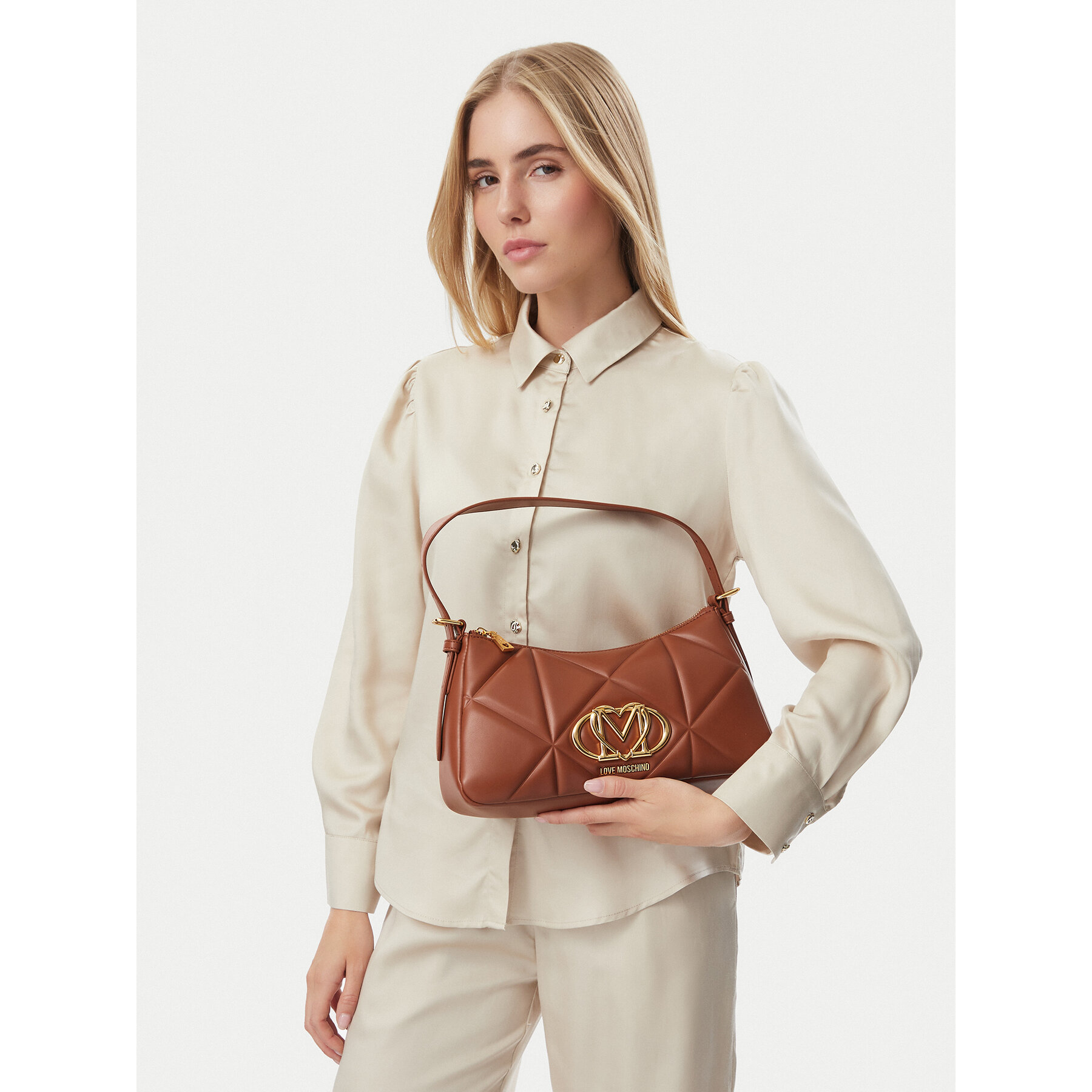 Torbica LOVE MOSCHINO JC4032PP0PLC0208 Svijetlo smeđa