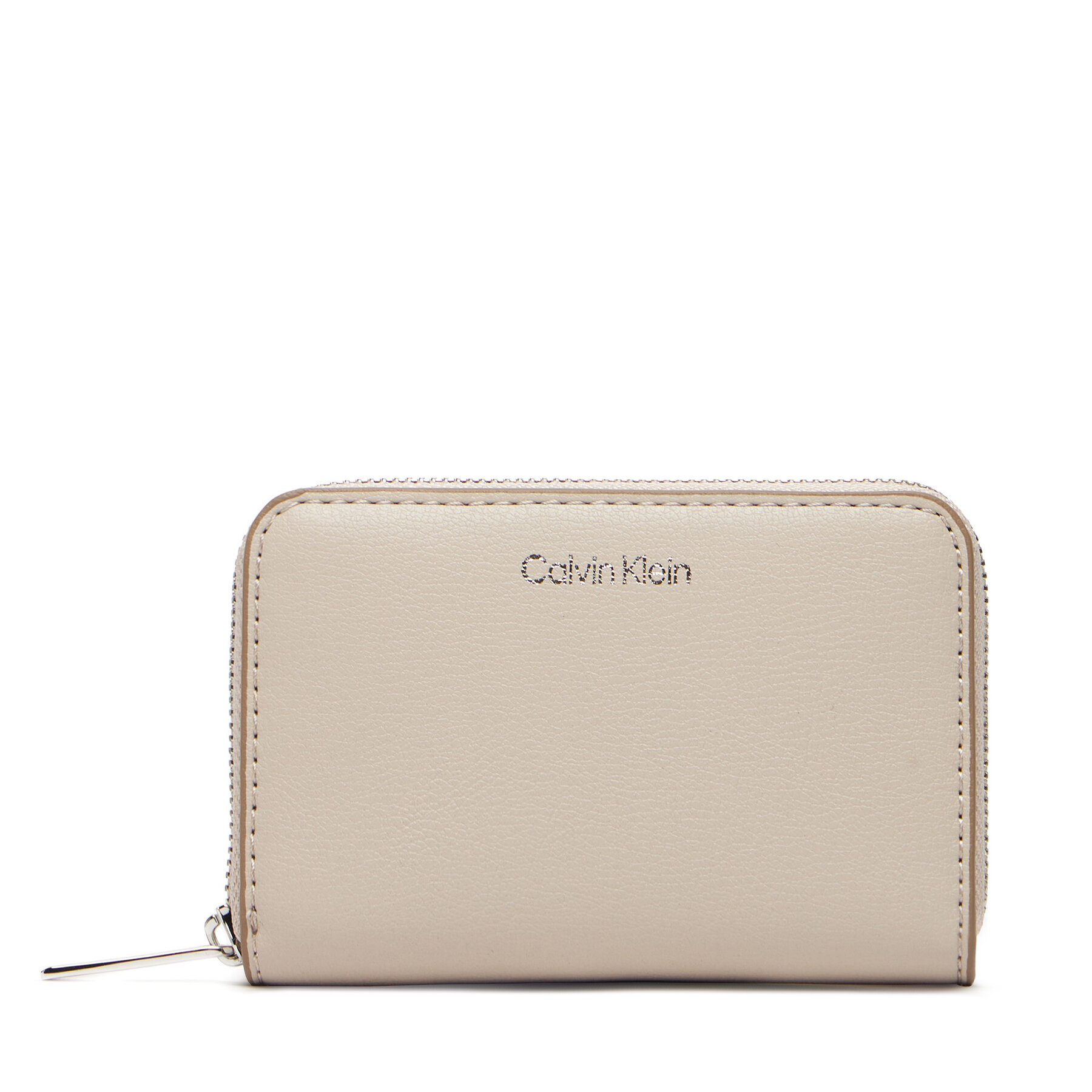 Портфейл Calvin Klein Foil Logo Medium Zip Around LV04F1091G Бежов