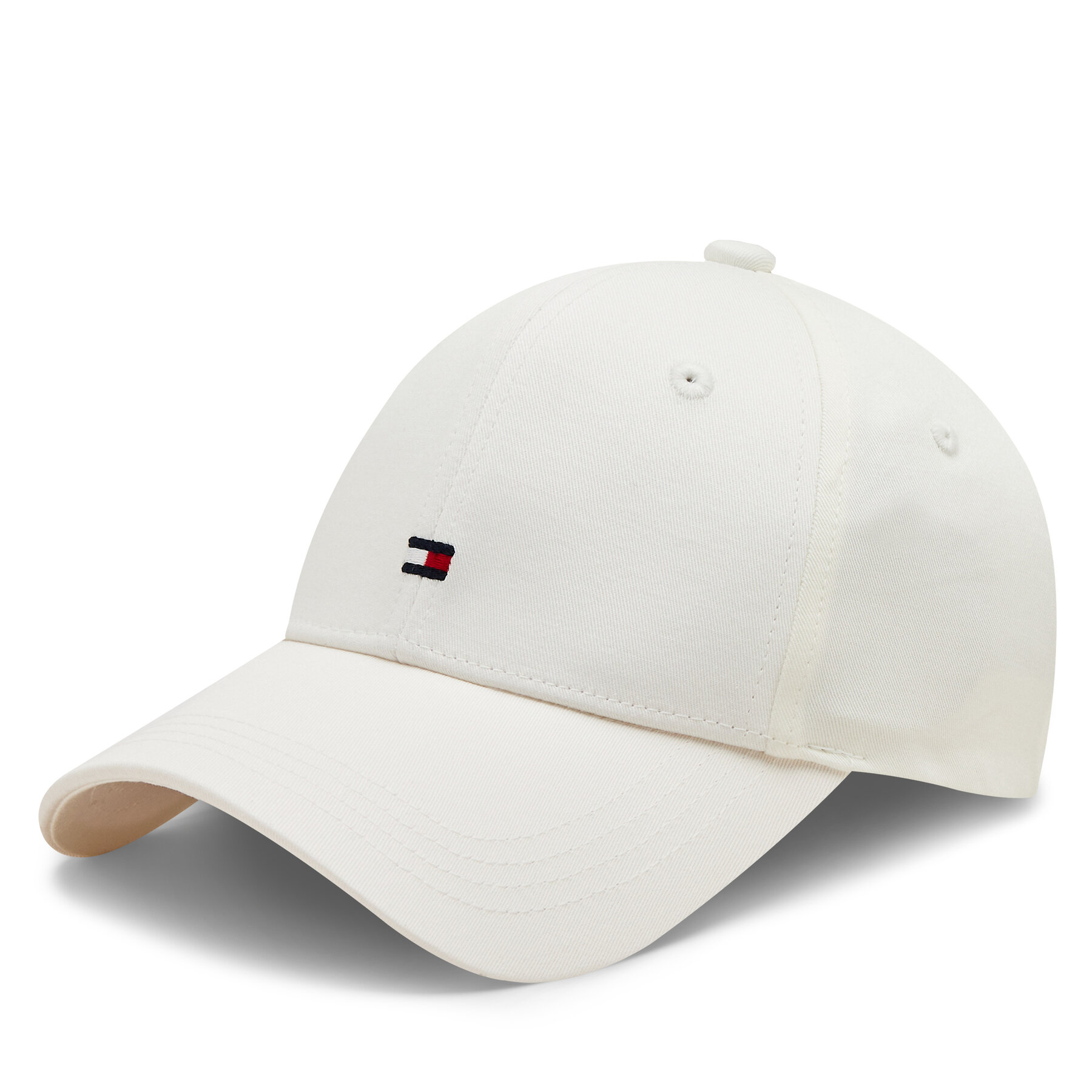 Czapka z daszkiem Tommy Hilfiger Biały Essential Flag Cap AW0AW16360